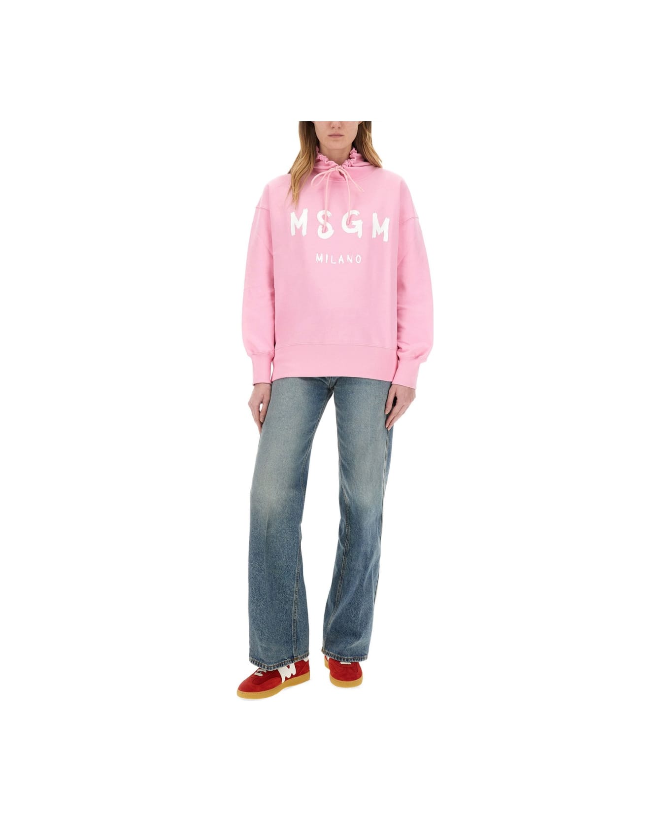 MSGM Sweatshirt With Logo - PINK
