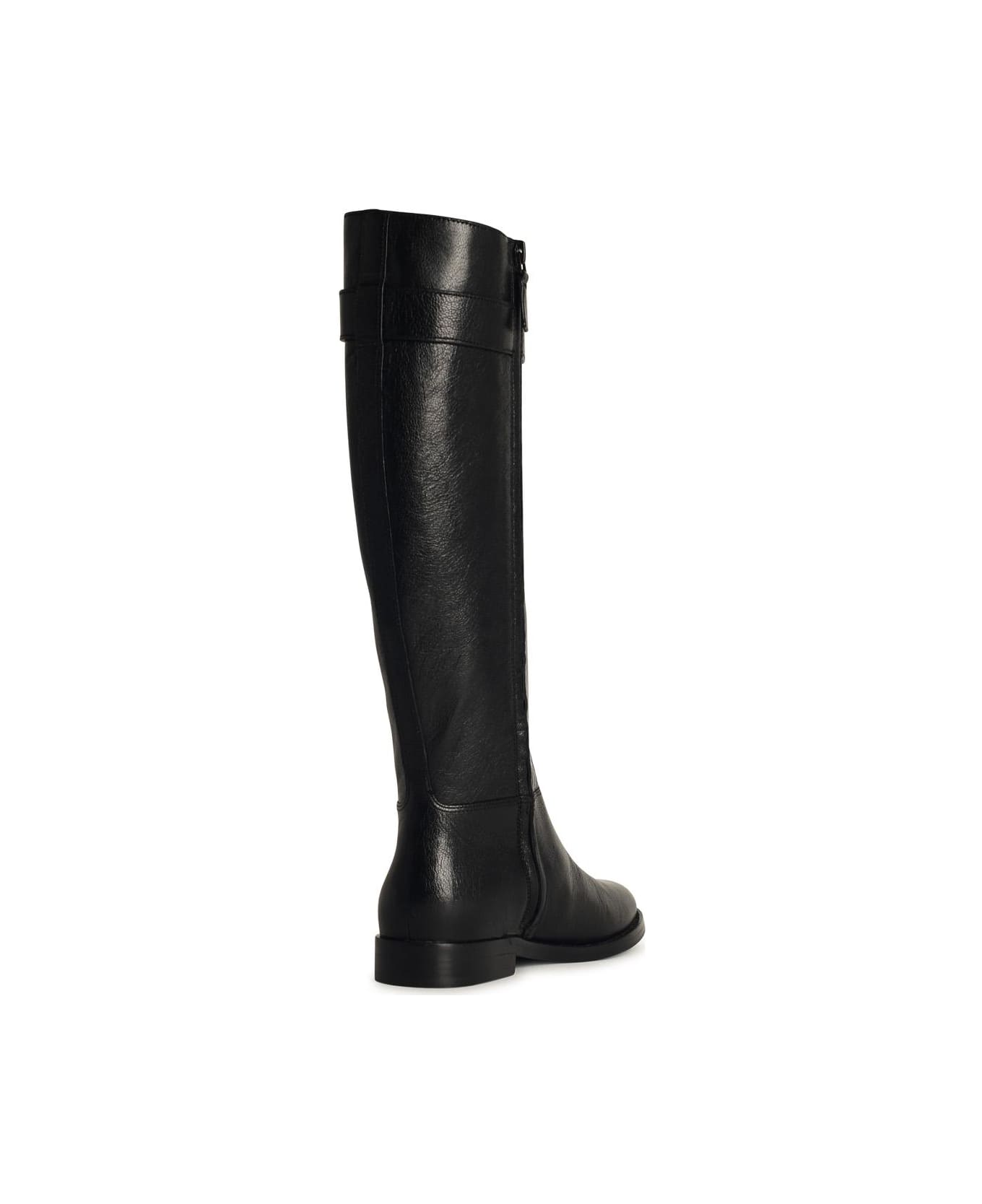 Tory Burch 'lock Ridin' Black Leather Boots - Black