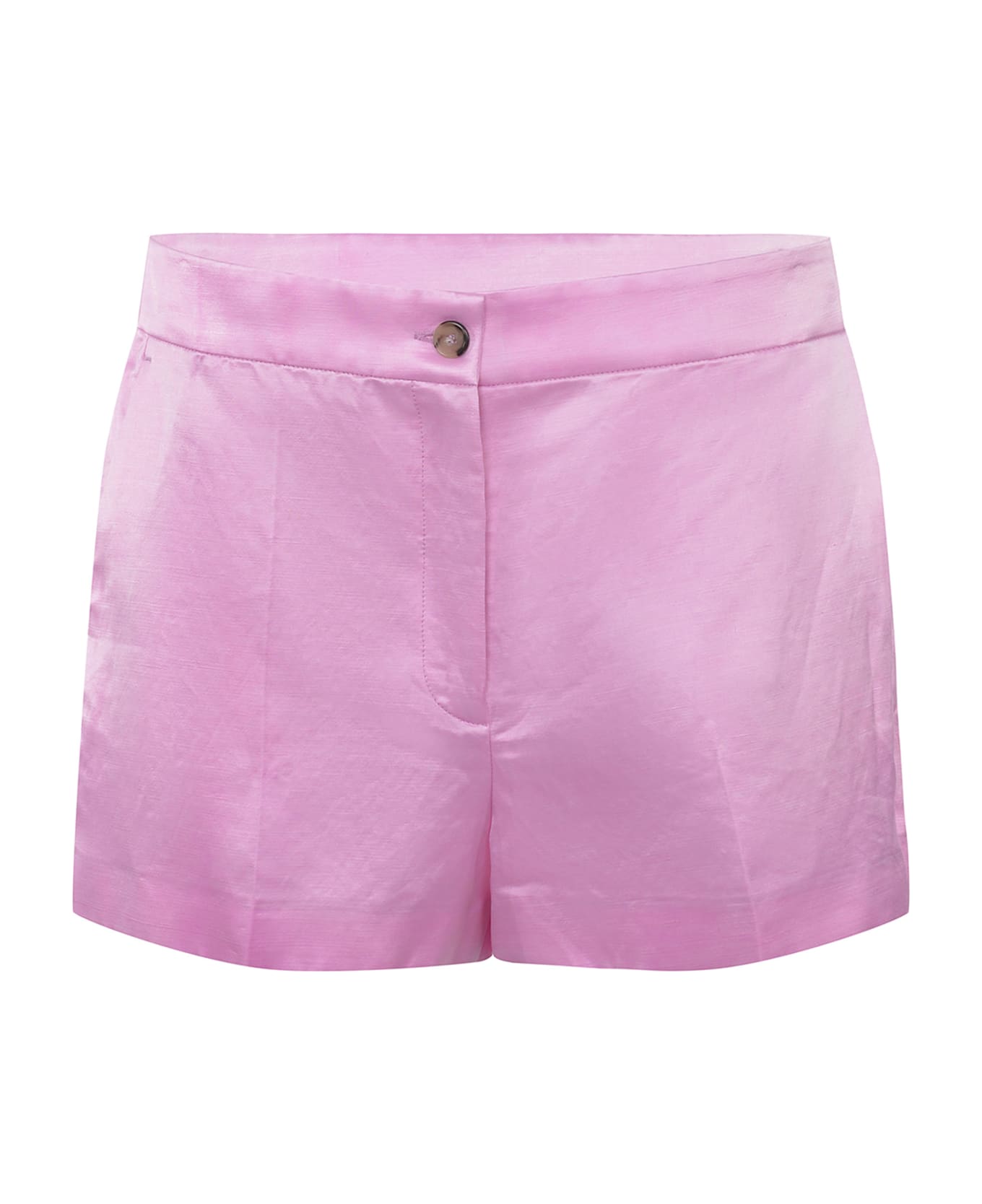 Pinko 'scintille' Shorts Made Of Linen Blend. - Pink