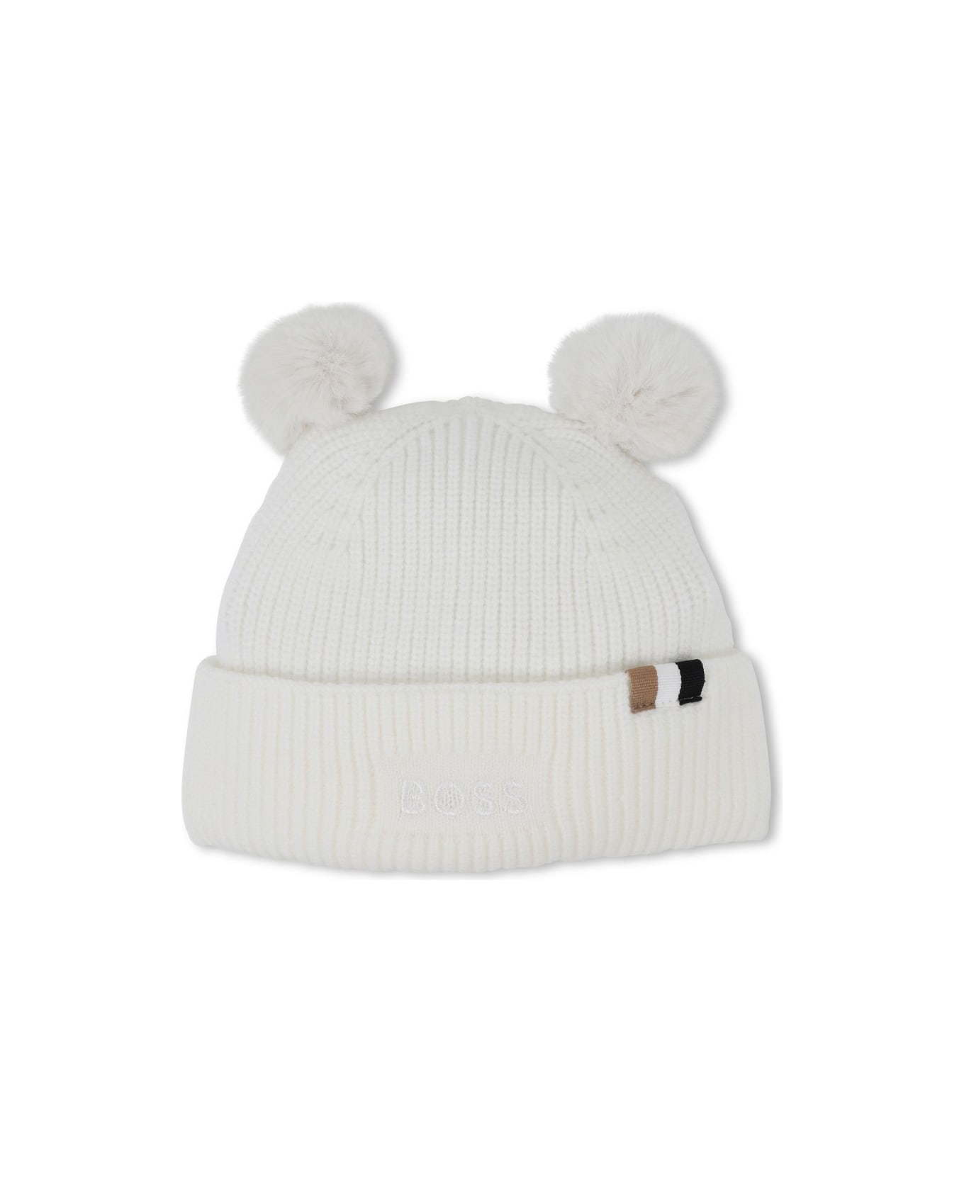 Hugo Boss Hat Set With Slippers - WHITE