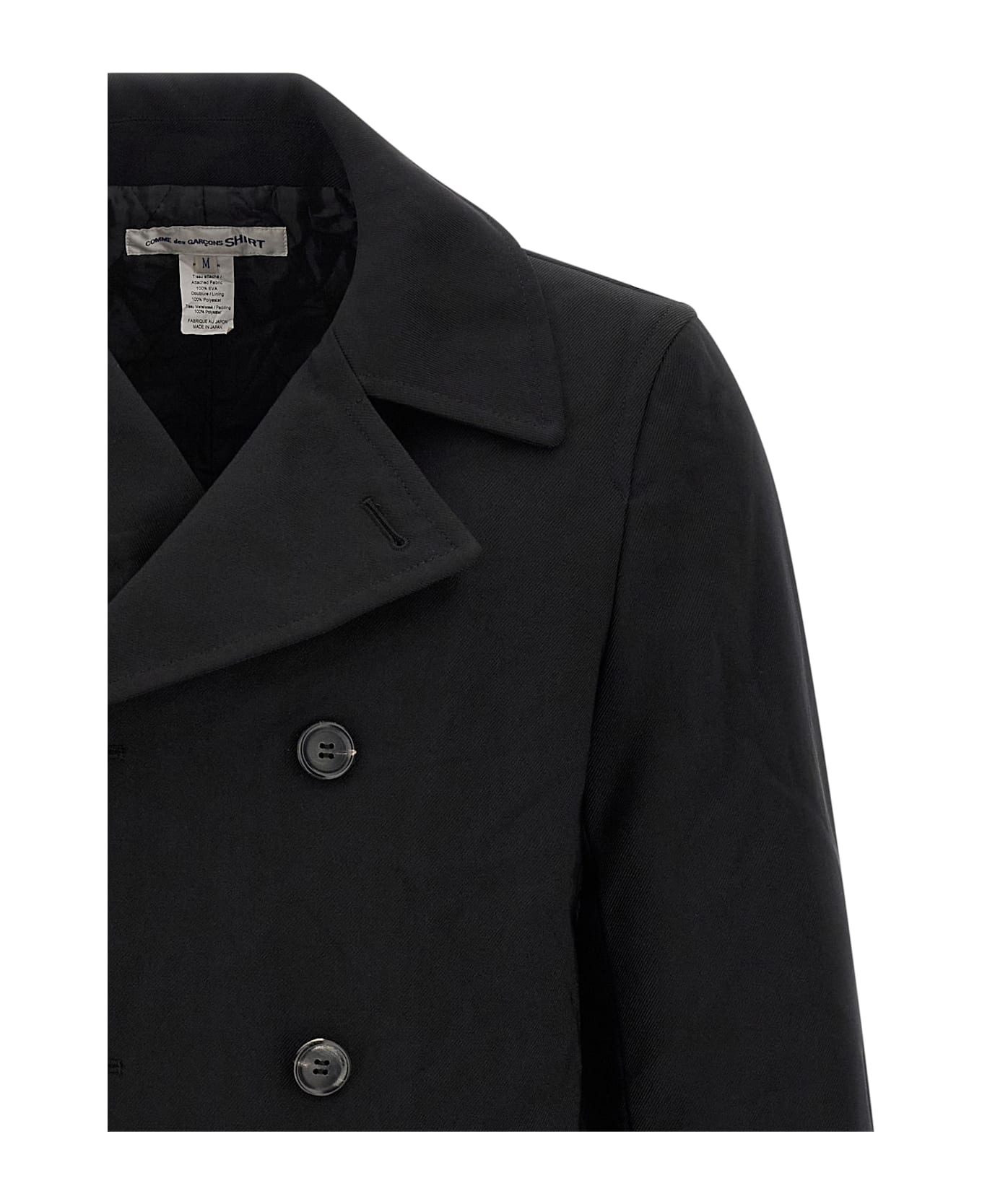 Comme des Garçons Shirt Double-breasted Caban - Black  