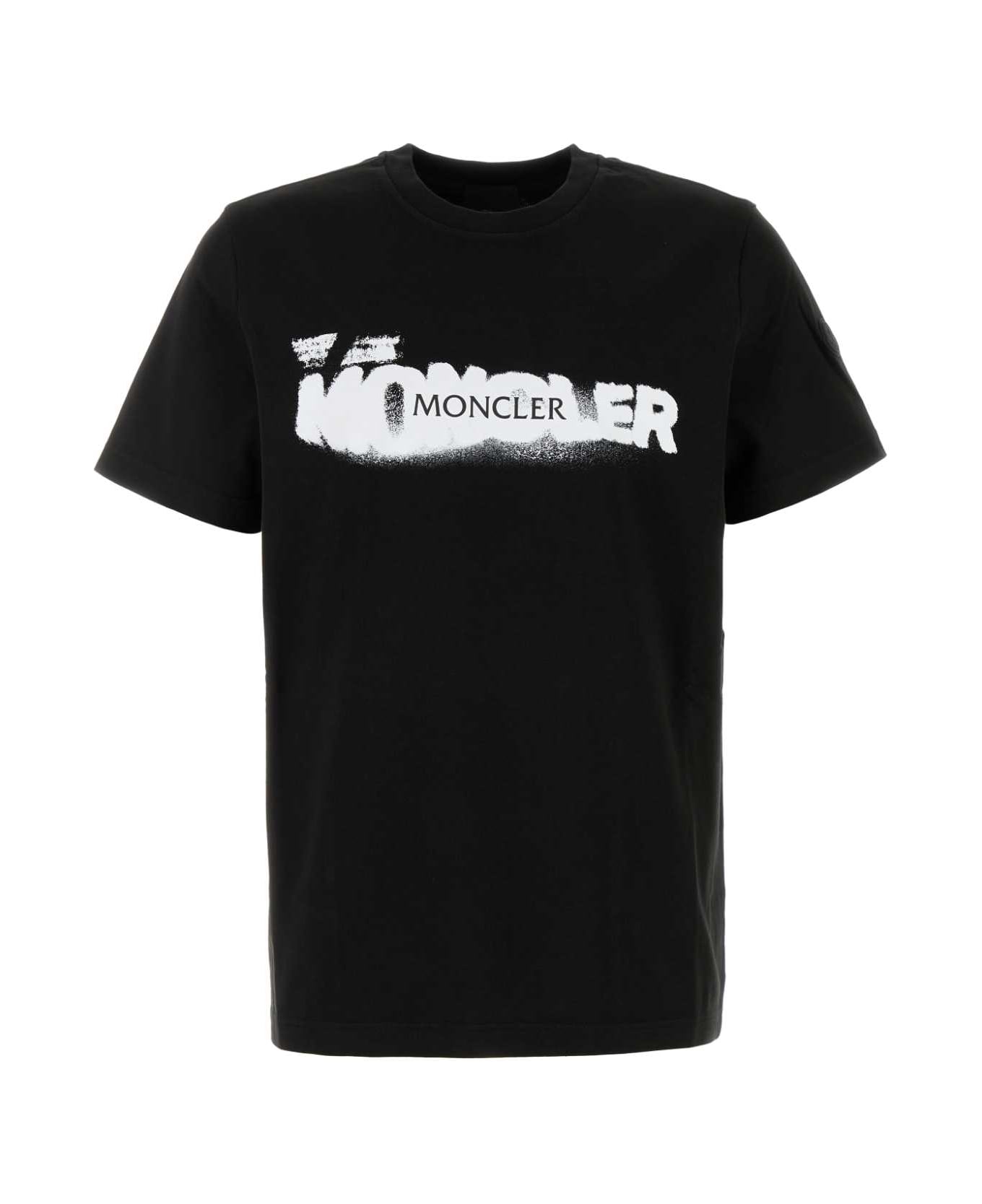 Moncler Black Cotton T-shirt - 999
