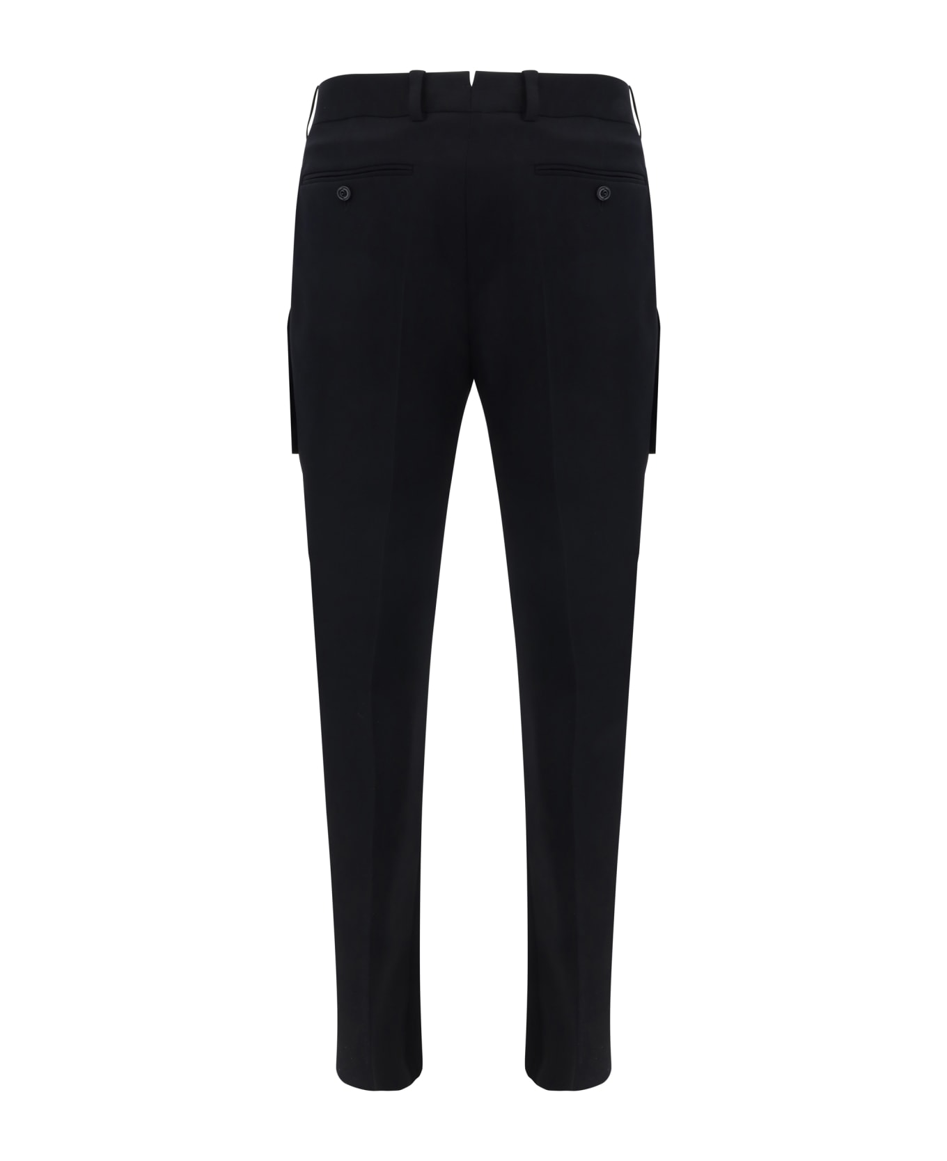 Alexander McQueen Pleat Detail Slim Fit Trousers - Black