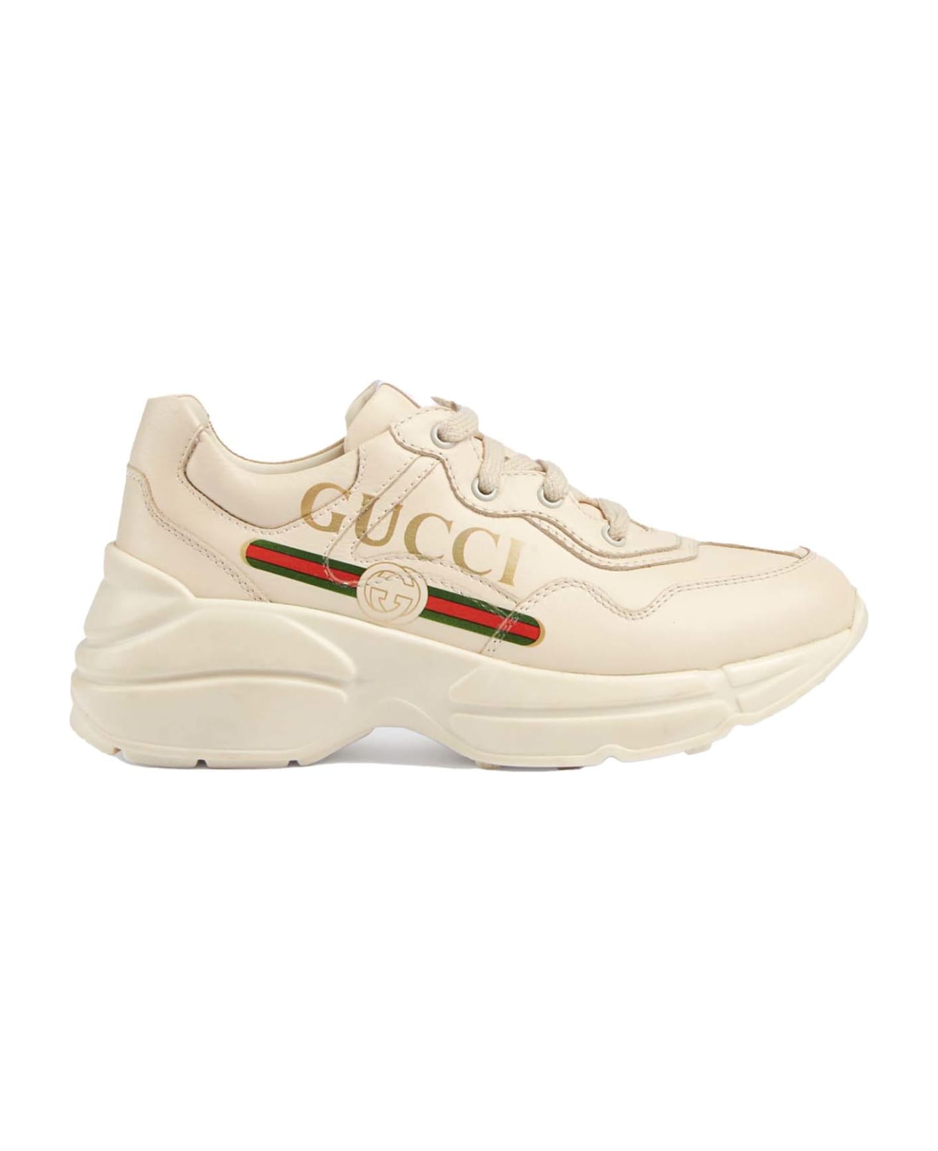 Gucci Rhyton Leather Sneaker - White