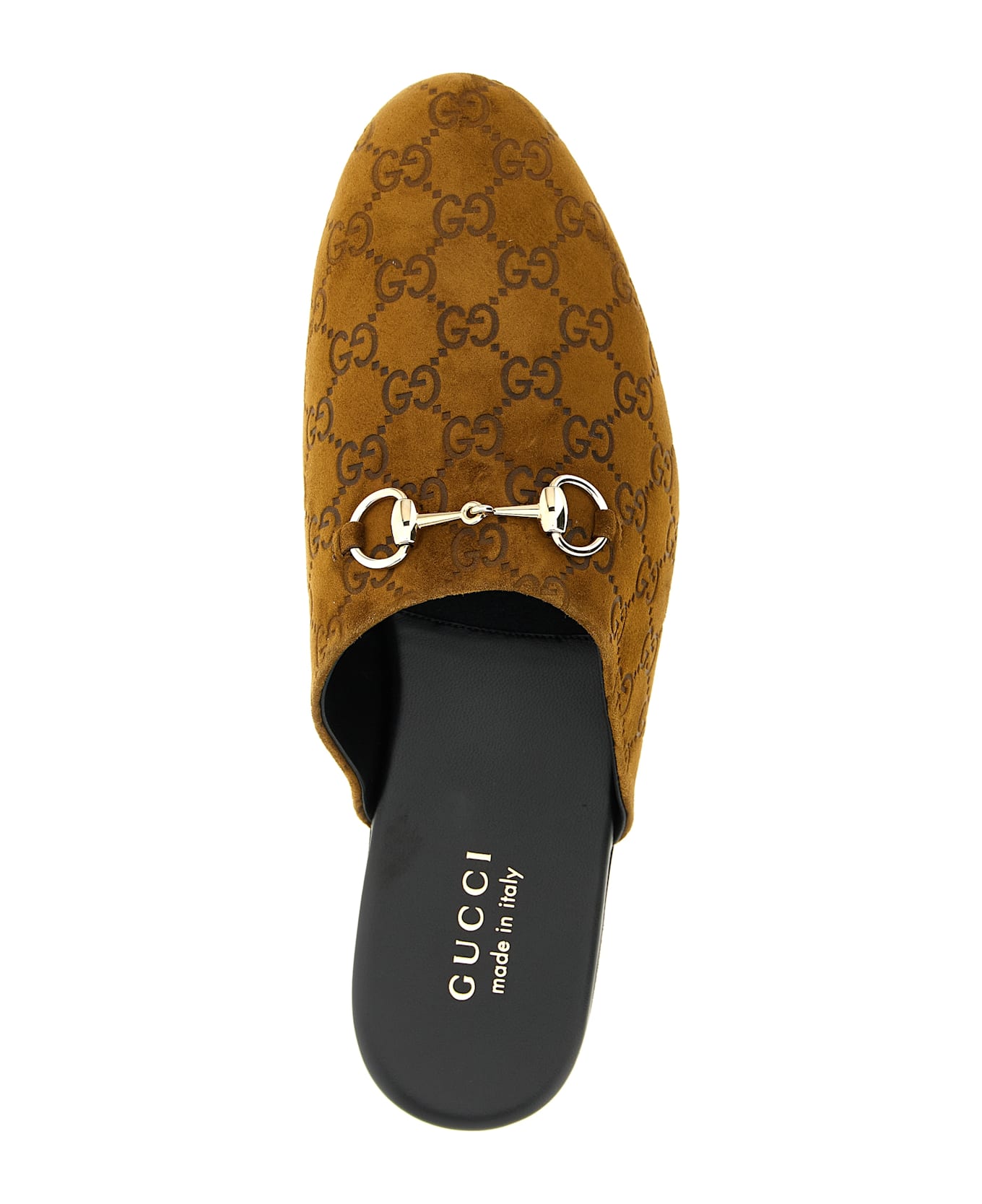 Gucci Sabot Suede Horsebit - Brown