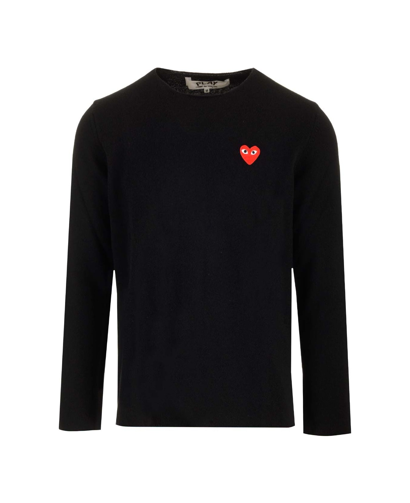 Comme des Garçons Play Long-sleeved Wool Sweater - Black