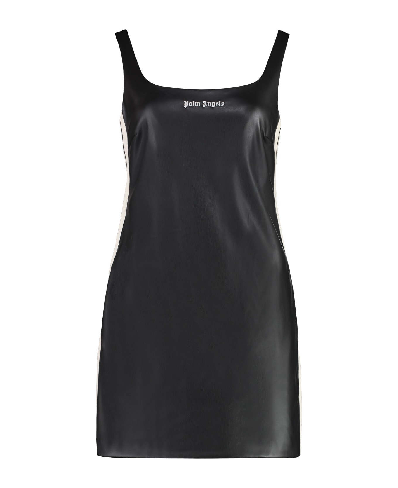 Palm Angels Vegan Leather Dress - black