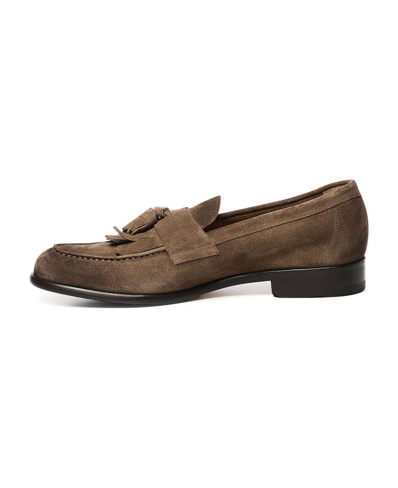 Doucal's Suede Moccasin With Tassels And Fringe - COCOA