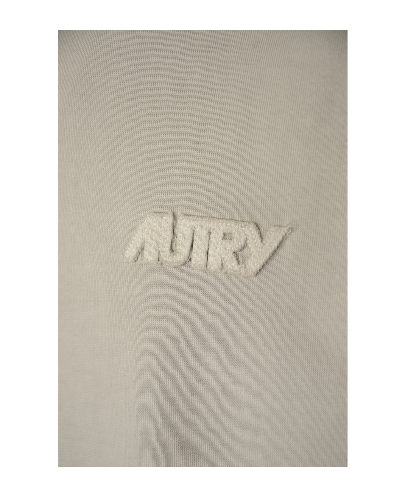 Autry Logo Embroidered Regular T-shirt - Grey シャツ