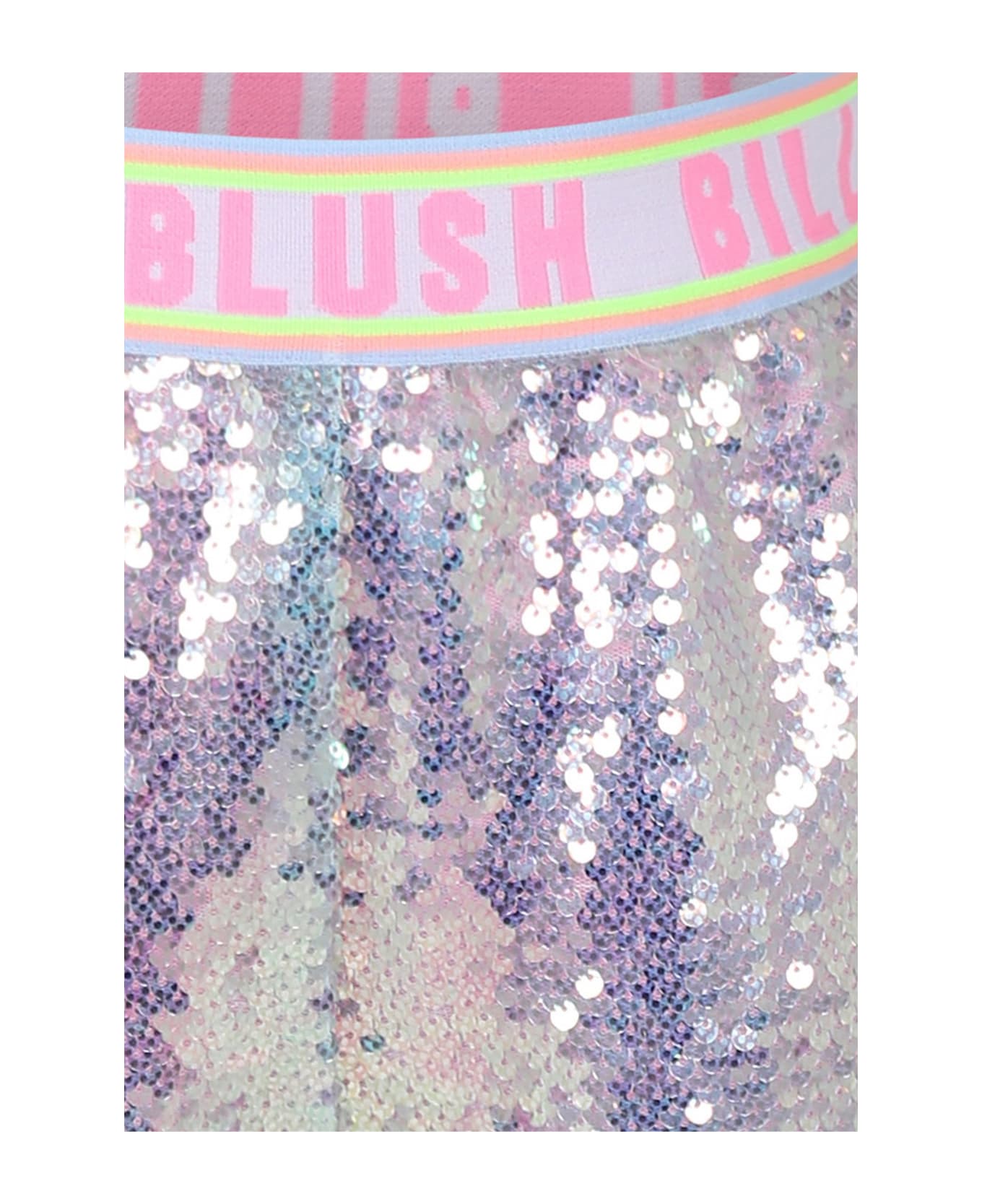 Billieblush Silver Shorts For Girl With Logo - Silver