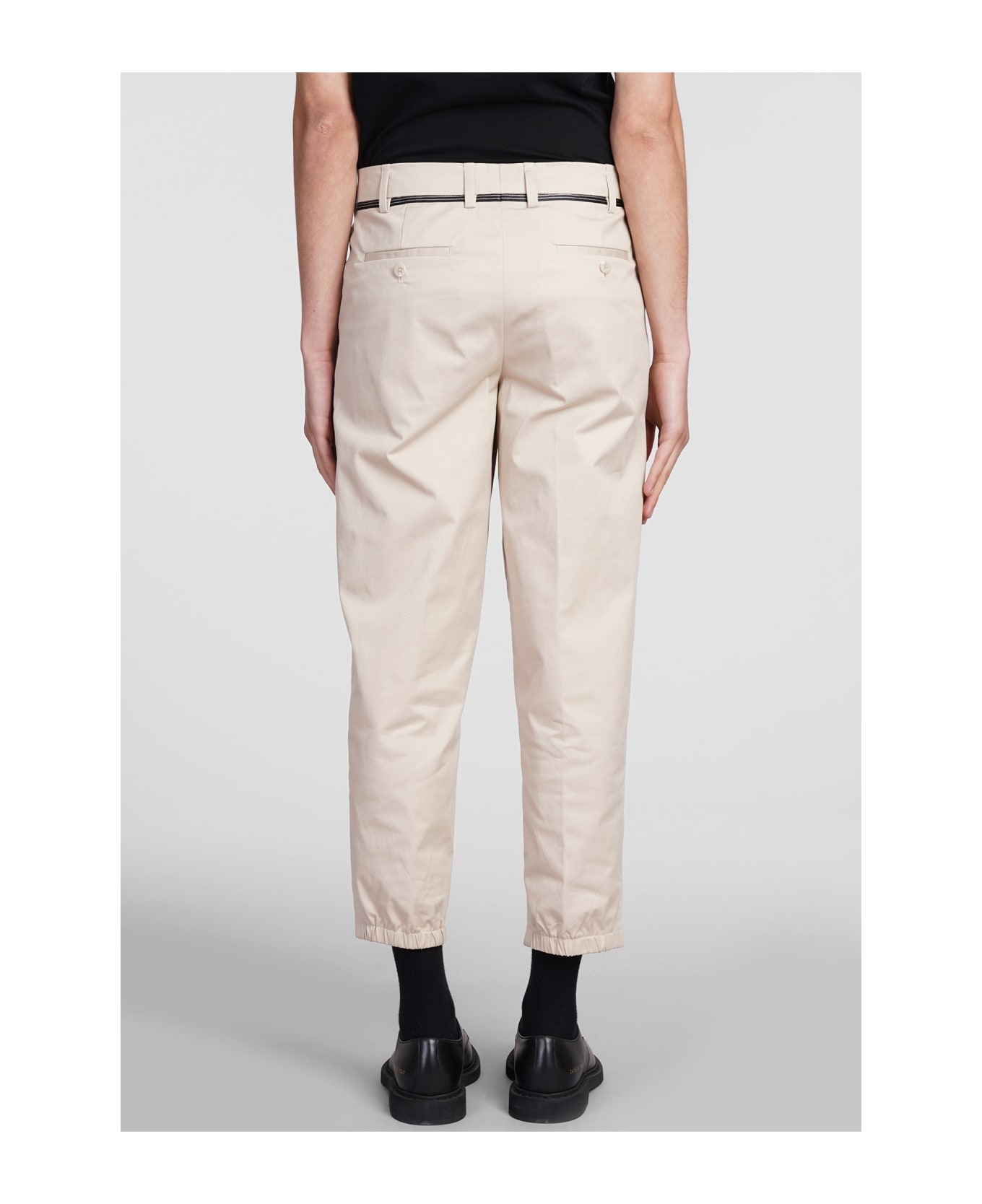 Neil Barrett Slim Regular Pants In Beige Cotton - beige