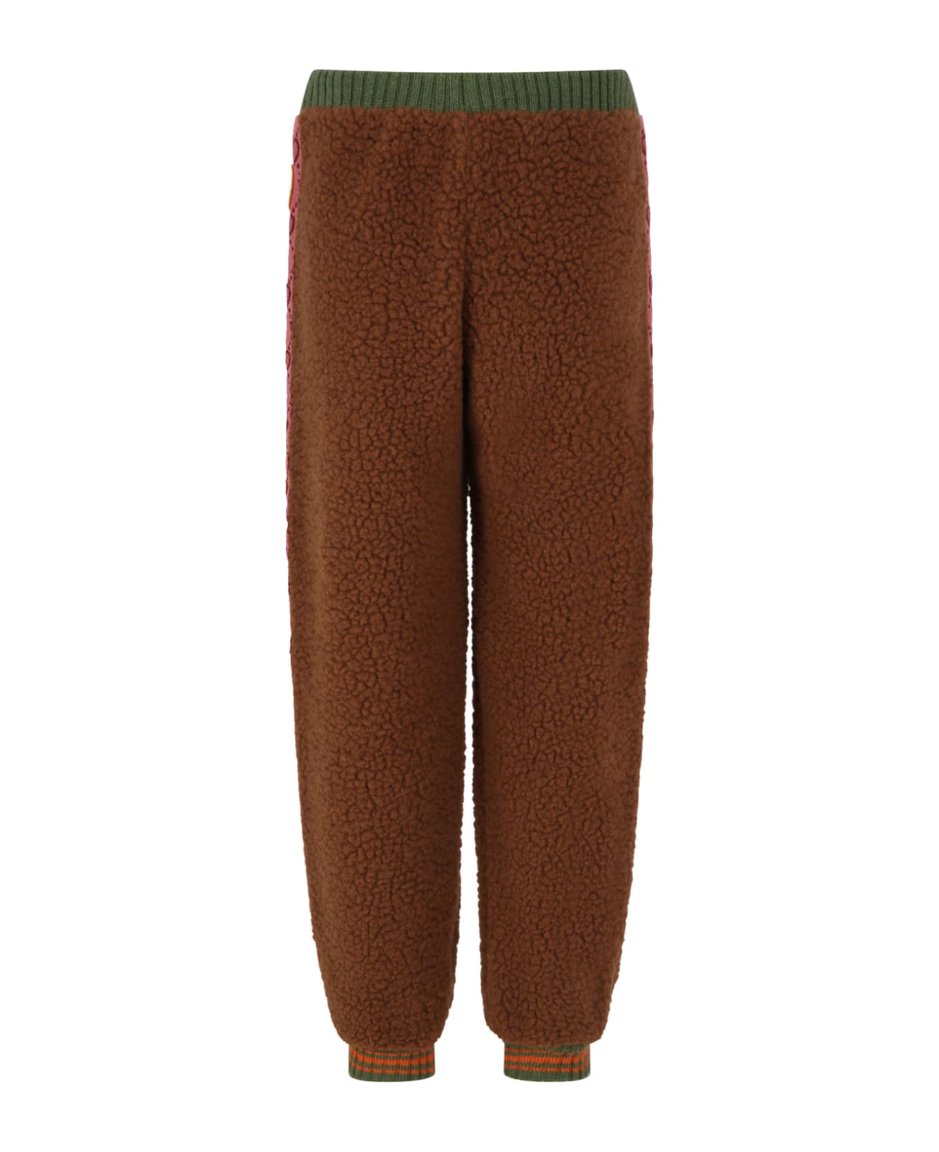 Gucci Brown mit Trousers For Girl With Patch - Brown