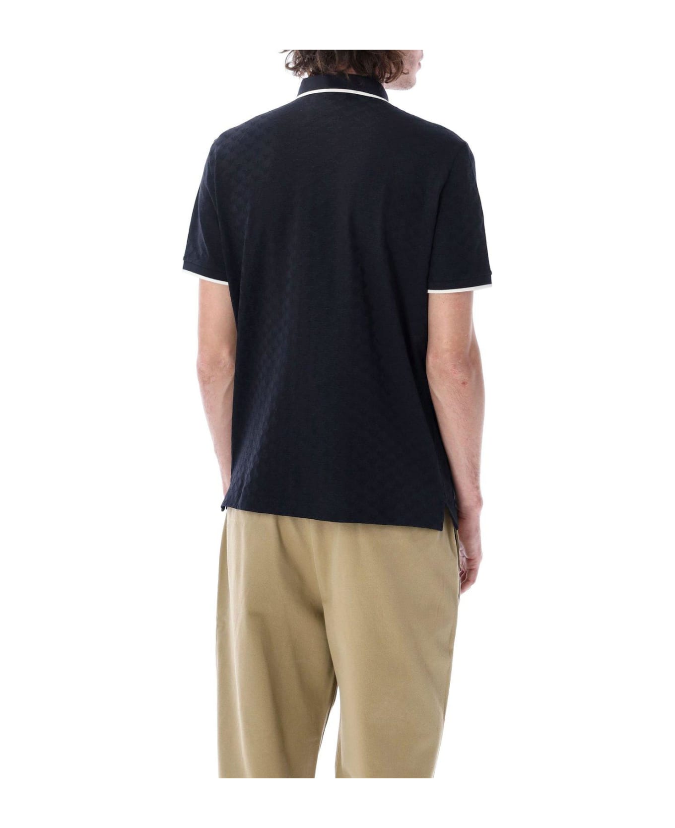Emporio Armani Logo Detailed Short-sleeved Polo Shirt - Blu シャツ