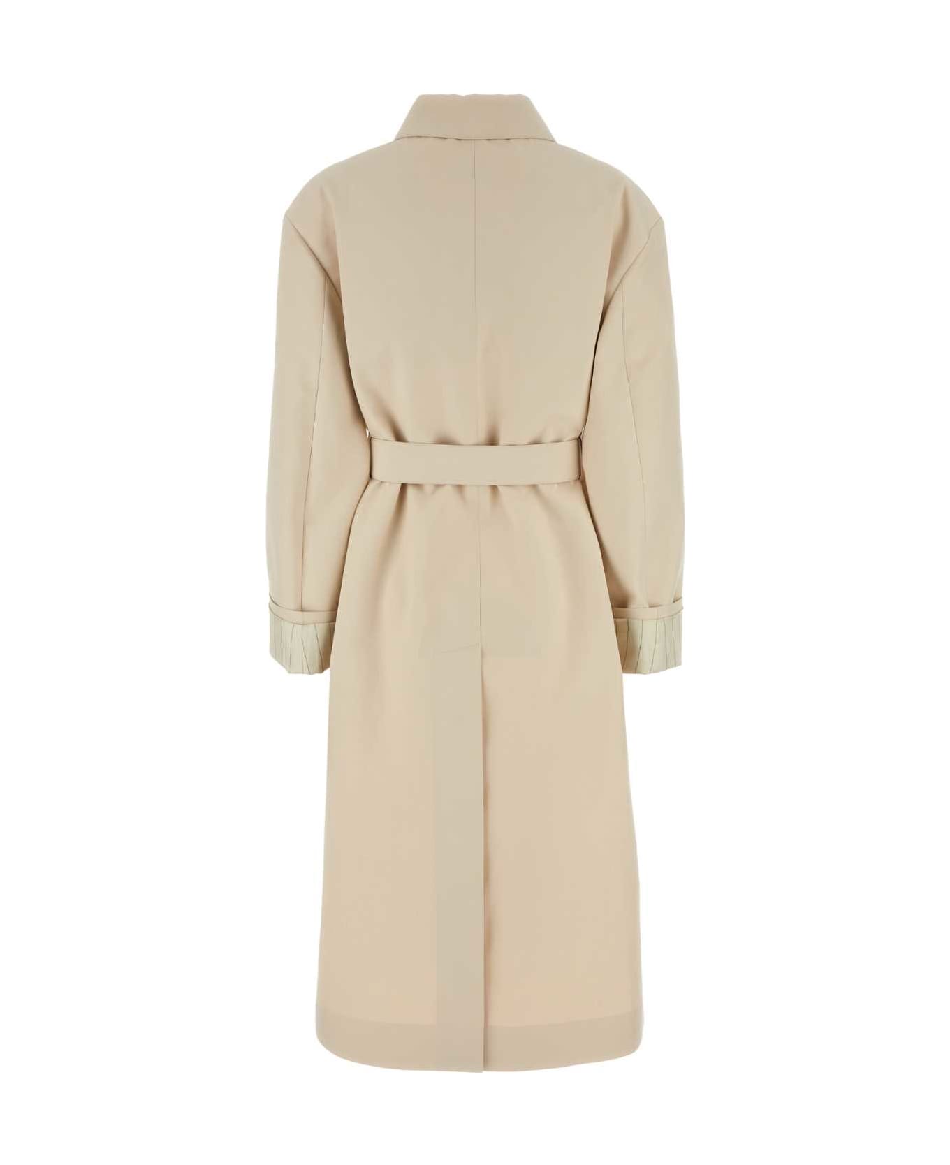 Miu Miu Sand Cotton Trench Coat - NATURALE