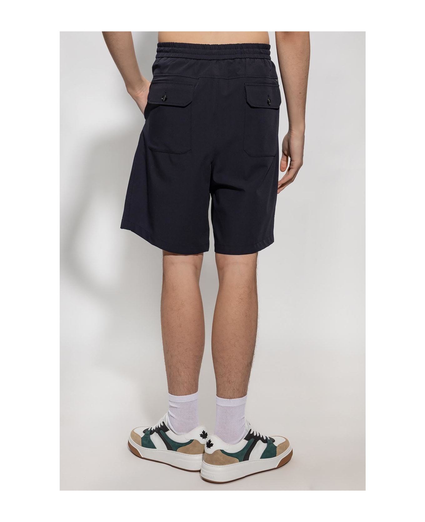 Emporio Armani Shorts With Logo - Blue