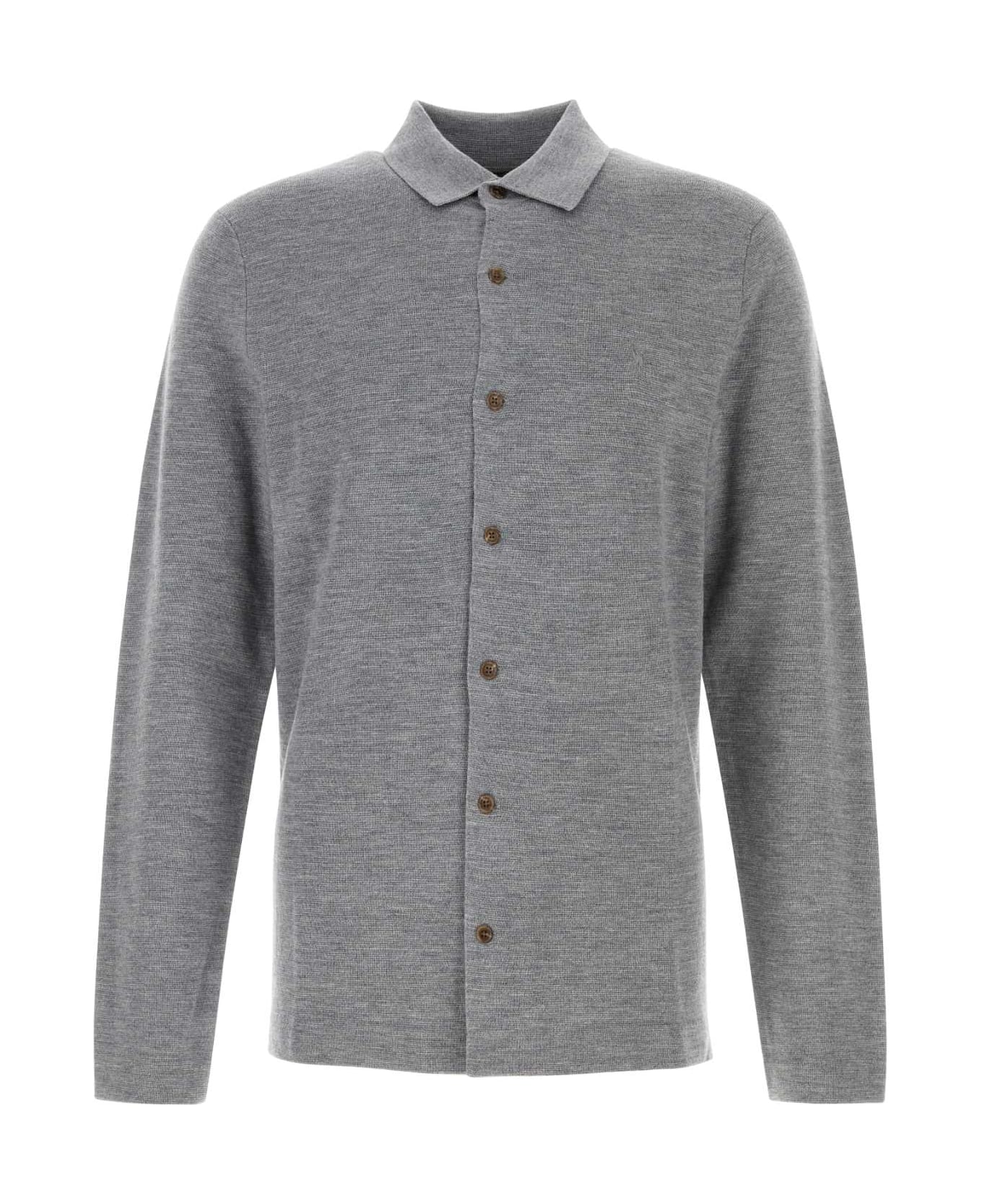 Polo Ralph Lauren Grey Wool Cardigan - FAWNGREYHEATHER