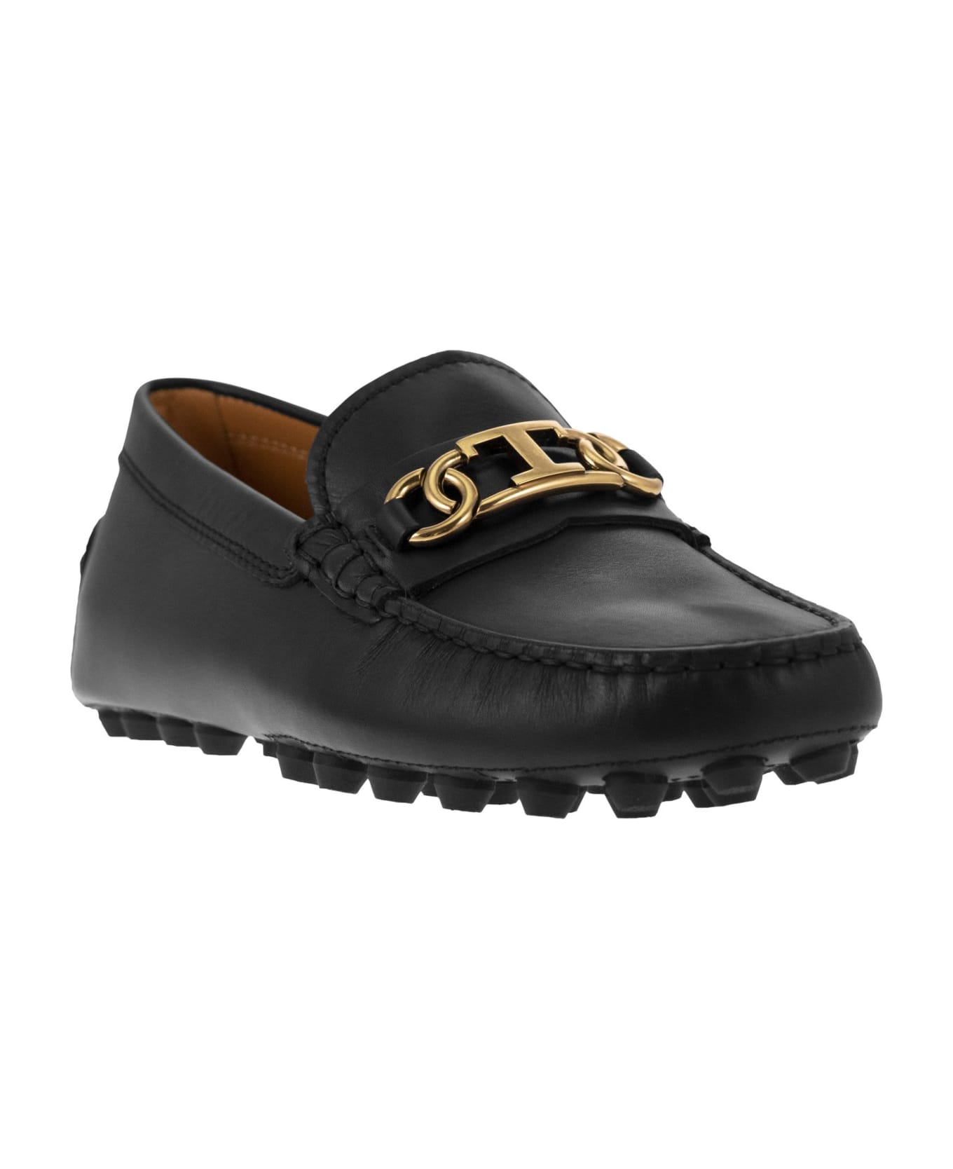 Tod's Leather Moccasin - Black フラットシューズ