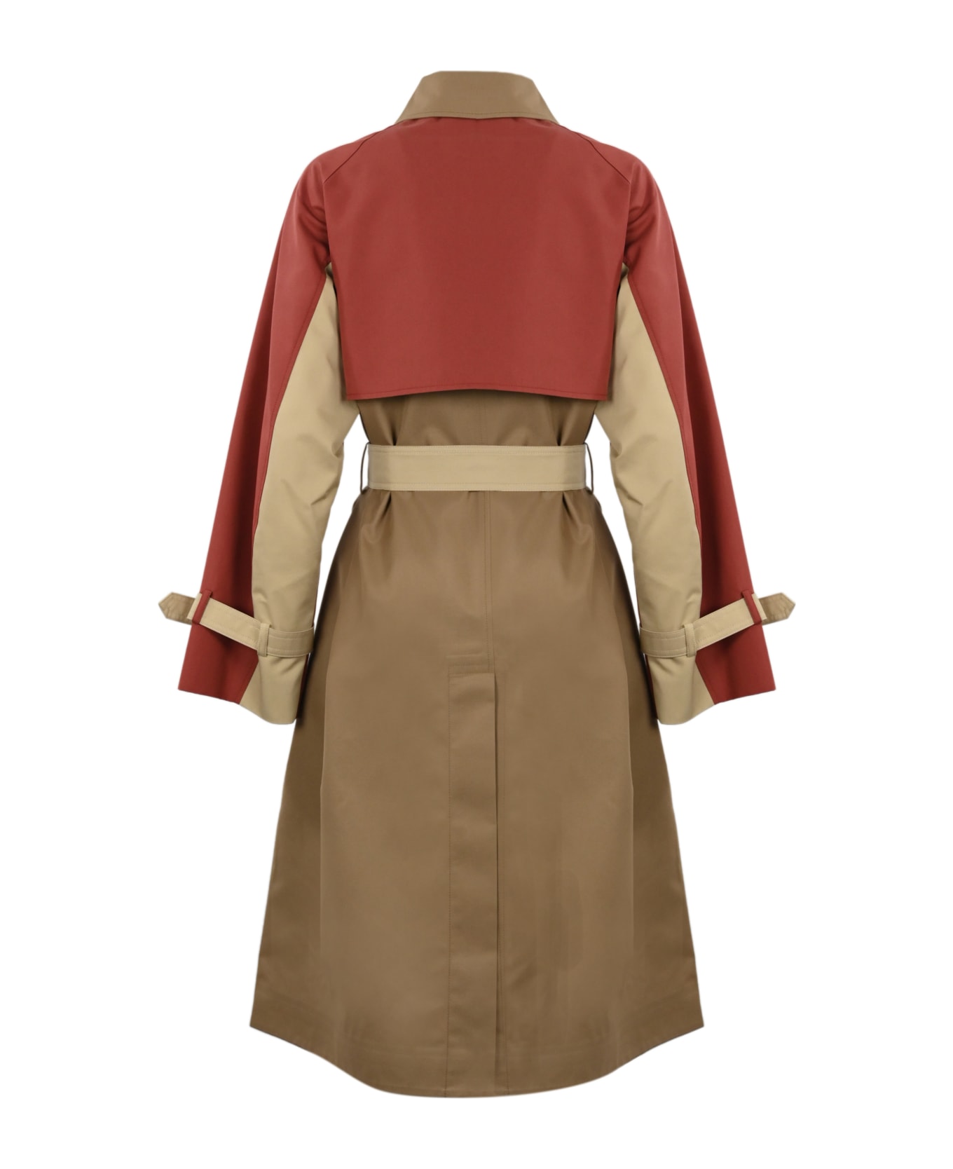 Weekend Max Mara Reversible "canasta" Trench Coat - Miele patch