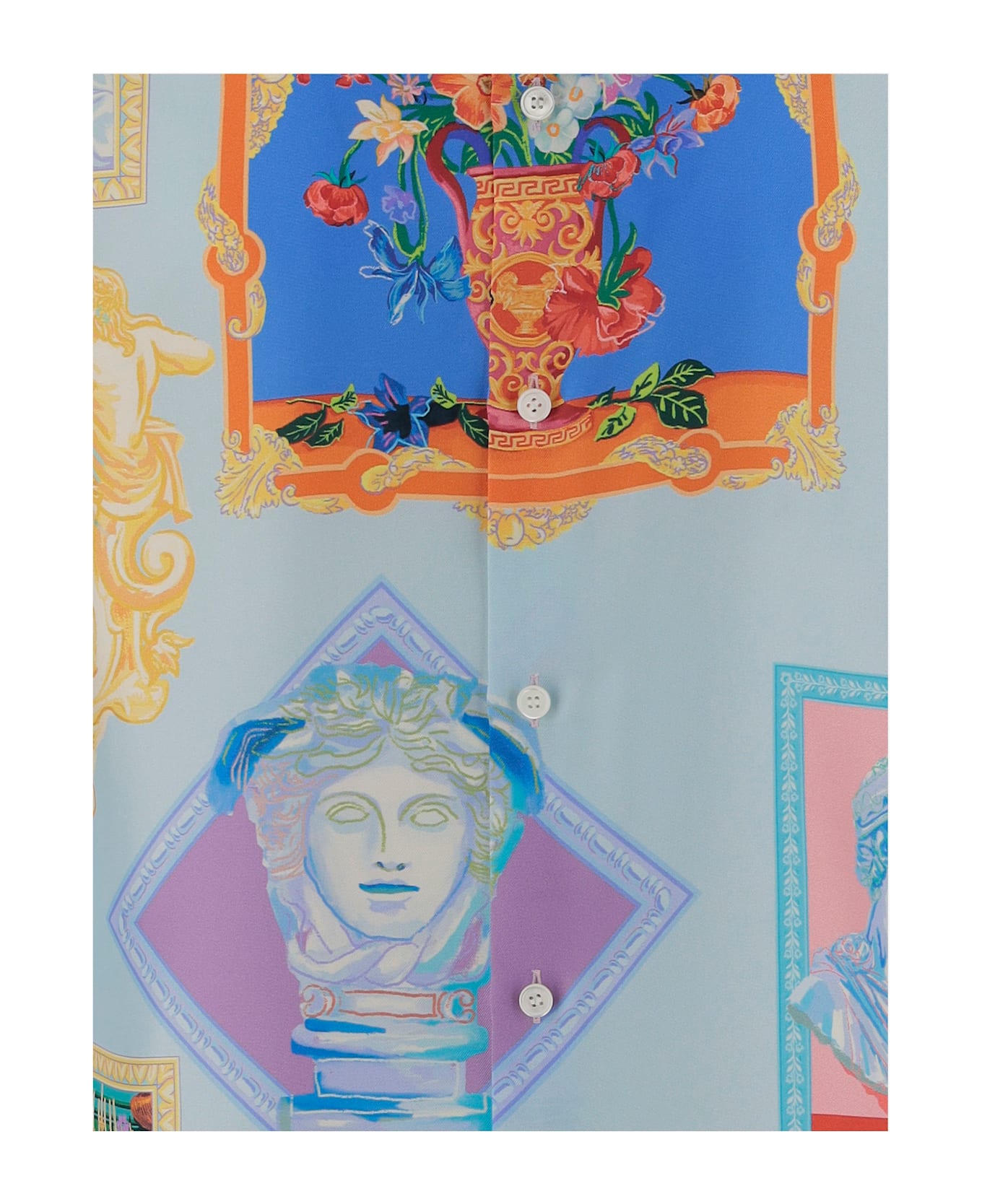 Versace Silk Gallery Shirt - Red