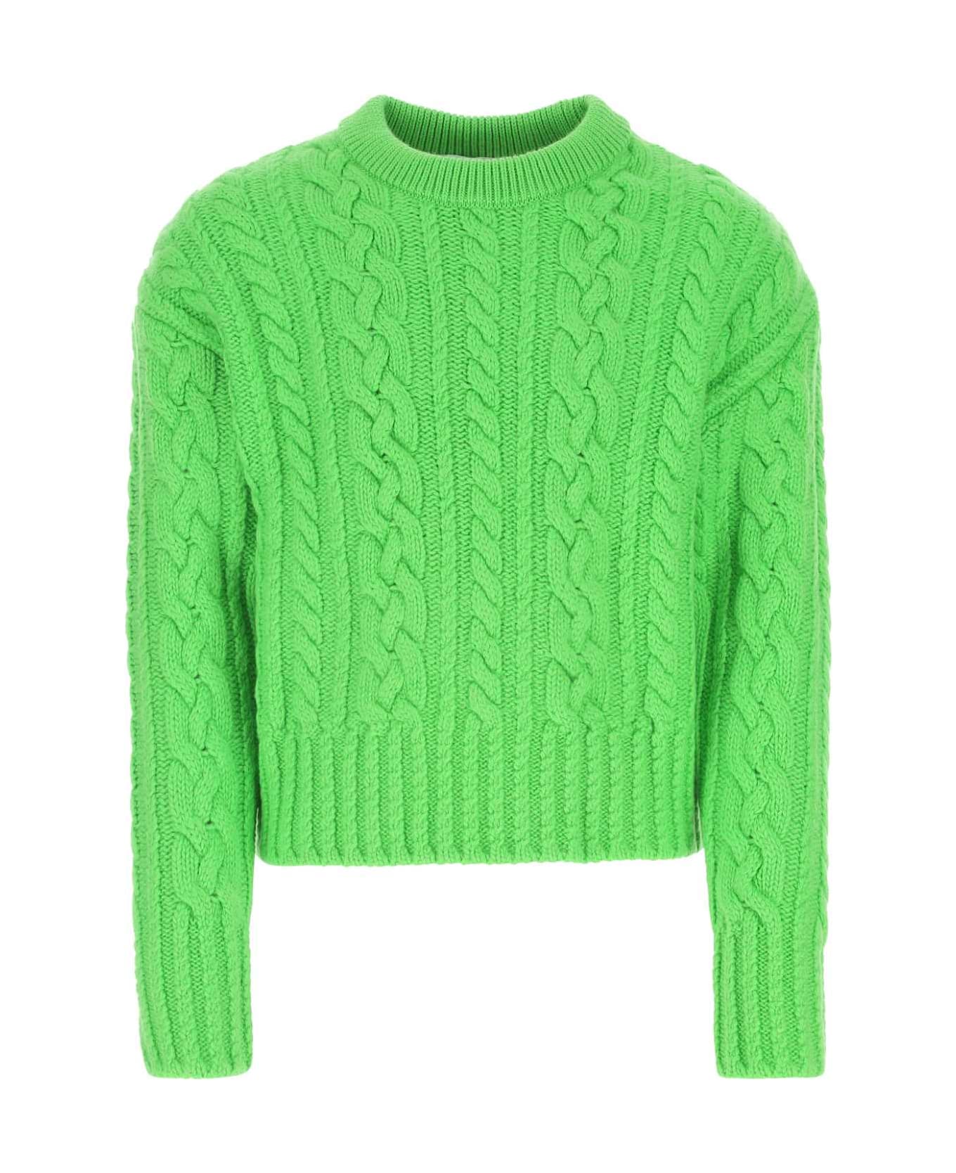 Ami Alexandre Mattiussi Green Wool Sweater - 300