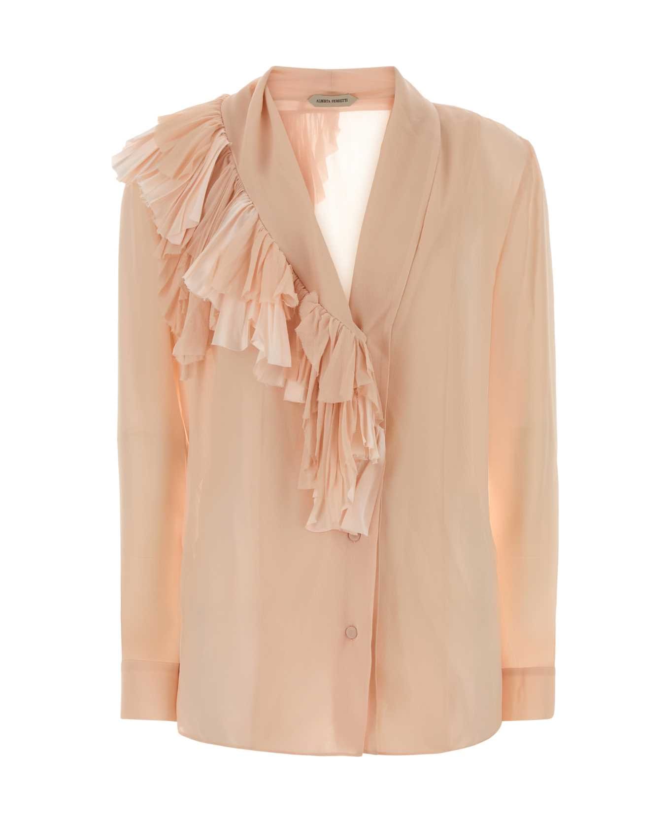 Alberta Ferretti Light Pink Silk Shirt - ROSA