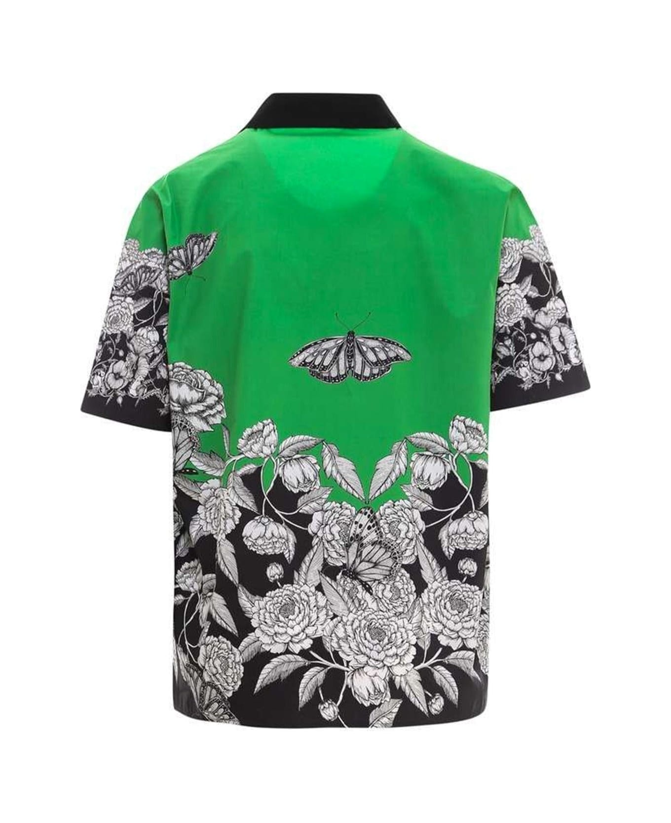 Valentino Floral Printed Shirt - Green