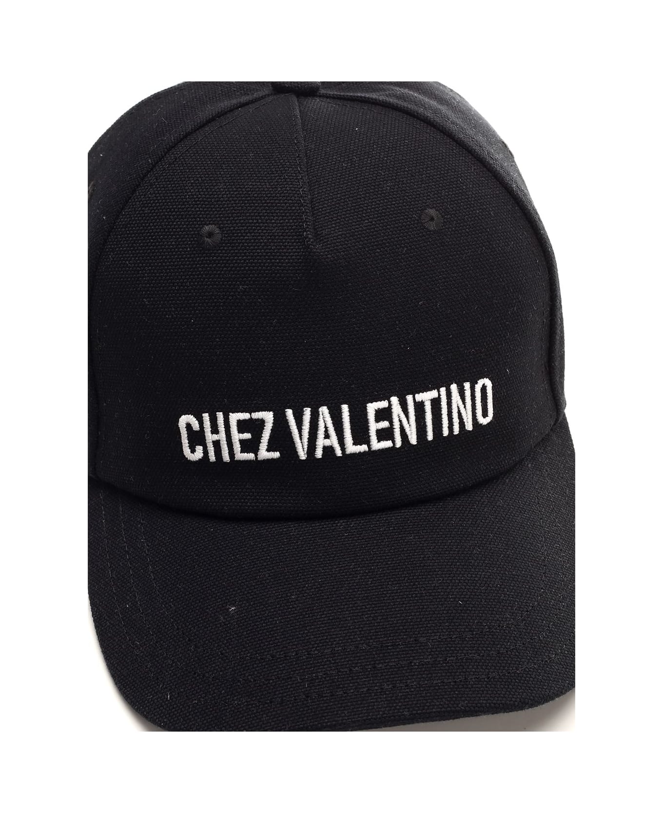 Valentino Garavani Cotton Baseball Cap - BLACK