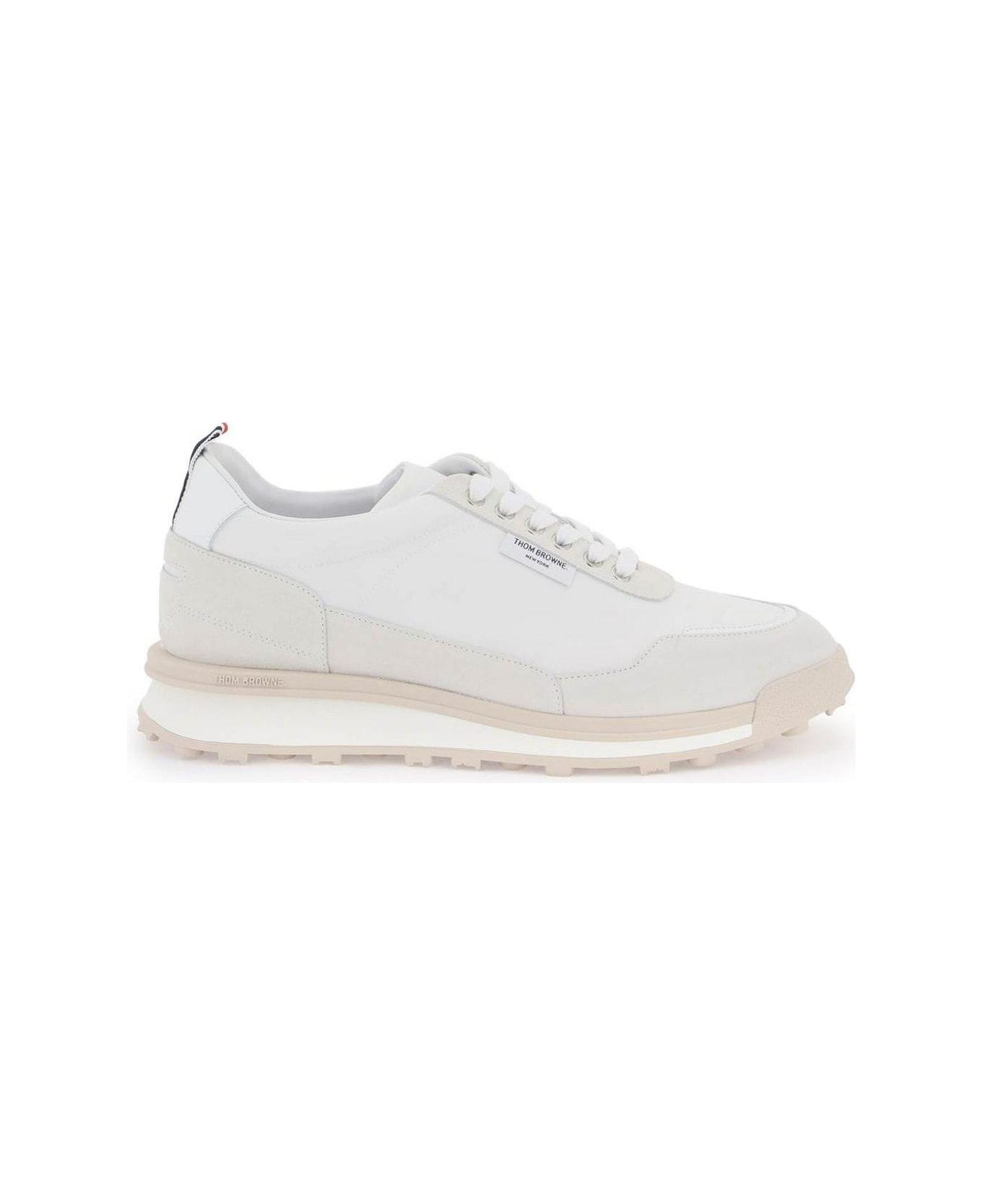 Thom Browne Tech Lace-up Runner Sneakers - WHITE