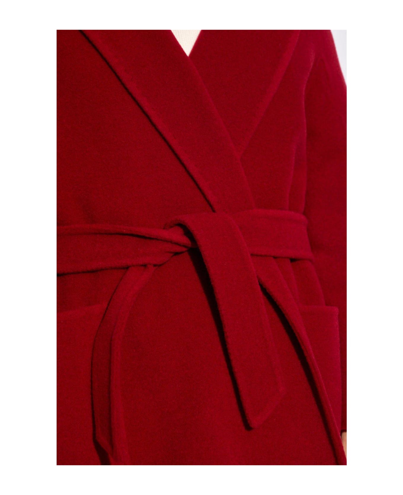 Max Mara Ludmilla Belted Coat - RED