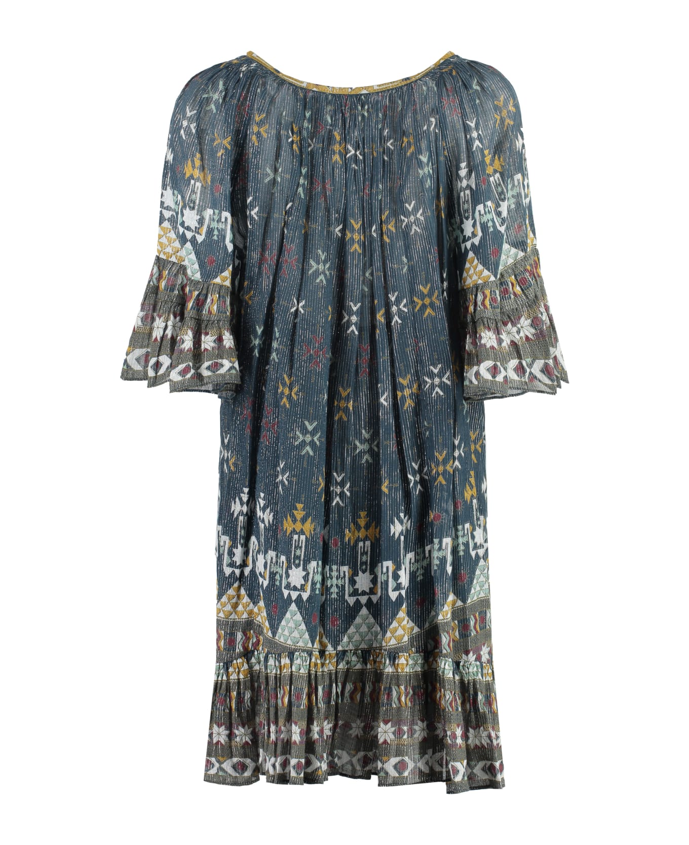 Marant Étoile Loane Printed Cotton Dress - blue ワンピース＆ドレス
