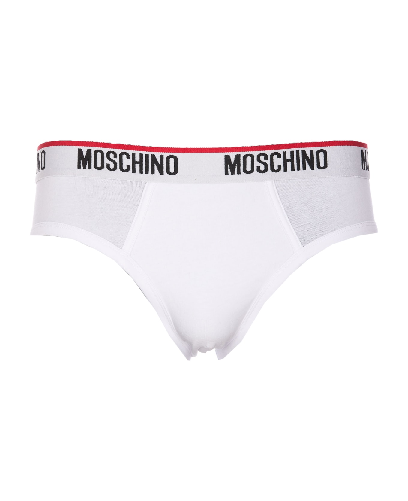 Moschino Bipack Logo Band Slip - White