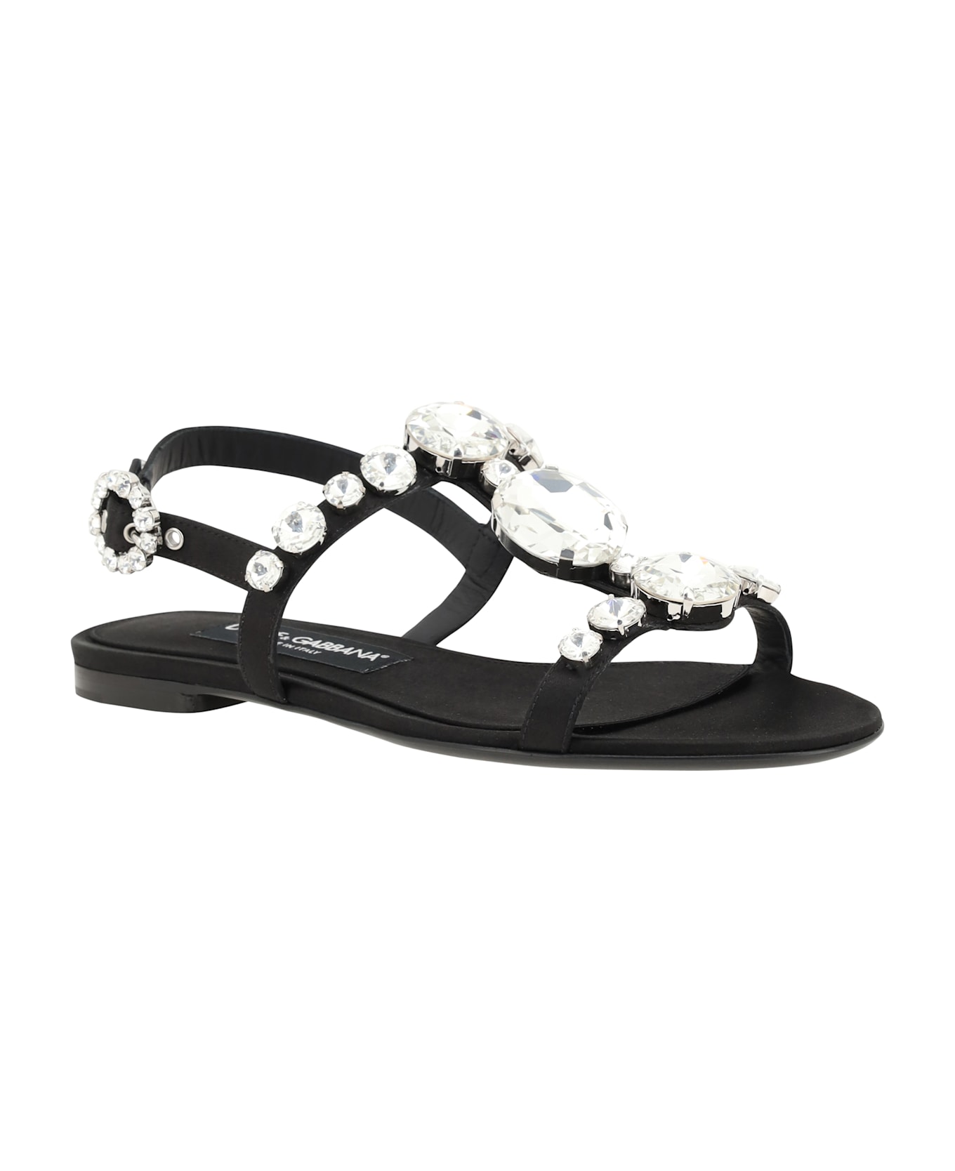 Dolce 
Gabbana Jeweled Sandals - Nero/crystal