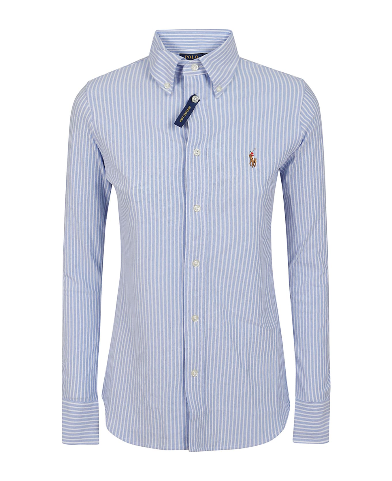 Ralph Lauren Ls Str Heidi-long Sleeve-knit - HARBOR ISLAND BLUE/WHITE