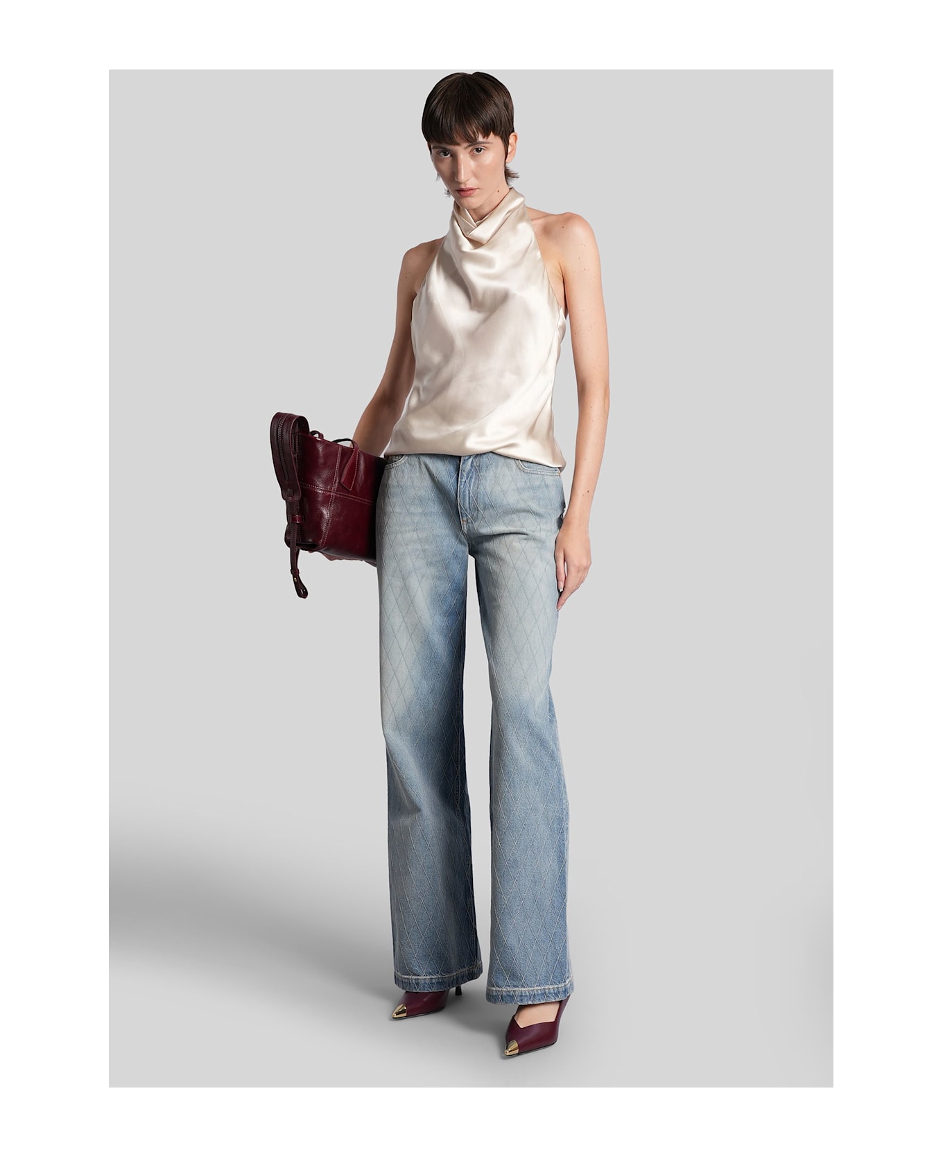 Balmain Topwear In Beige Silk - beige