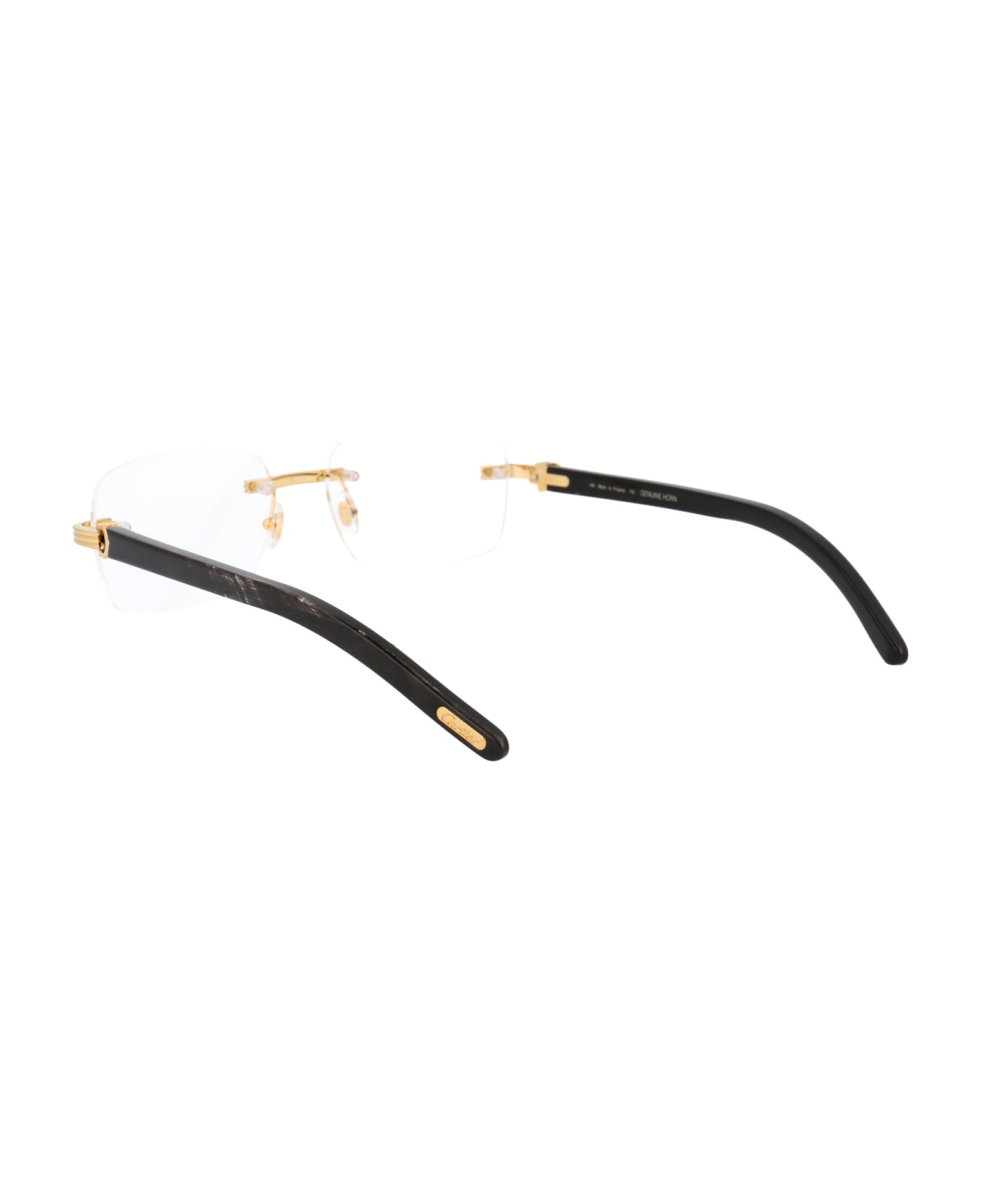 Cartier Eyewear Ct0286o Glasses - 001 GOLD BLACK TRANSPARENT