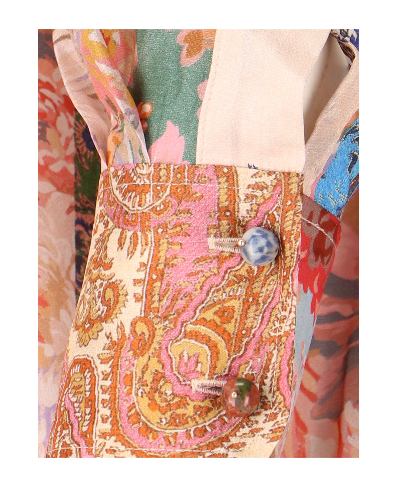 Zimmermann Devi Oversize Silk Shirt - Multicolour