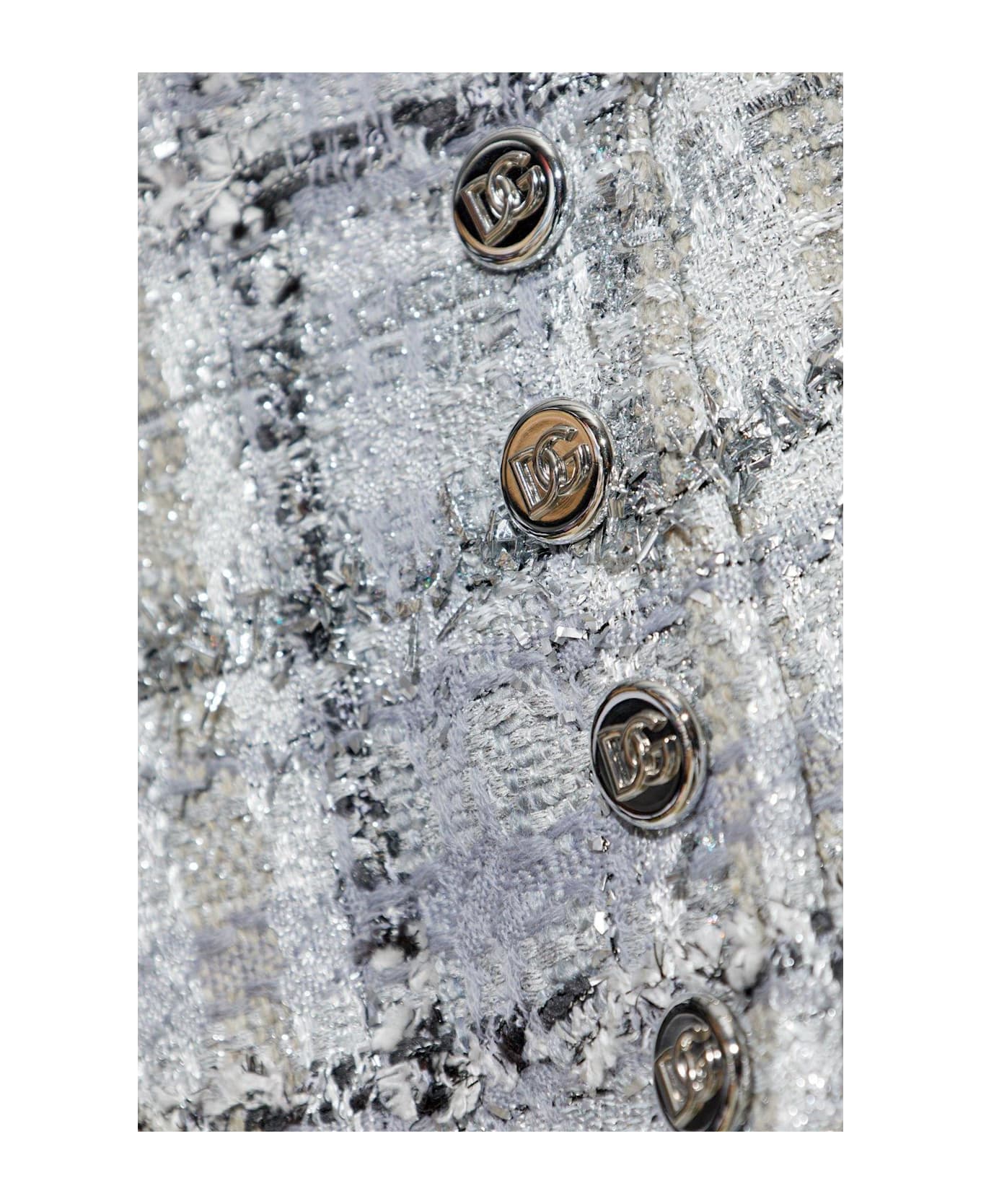 Dolce & Gabbana Tweed Sleeveless Mini Dress