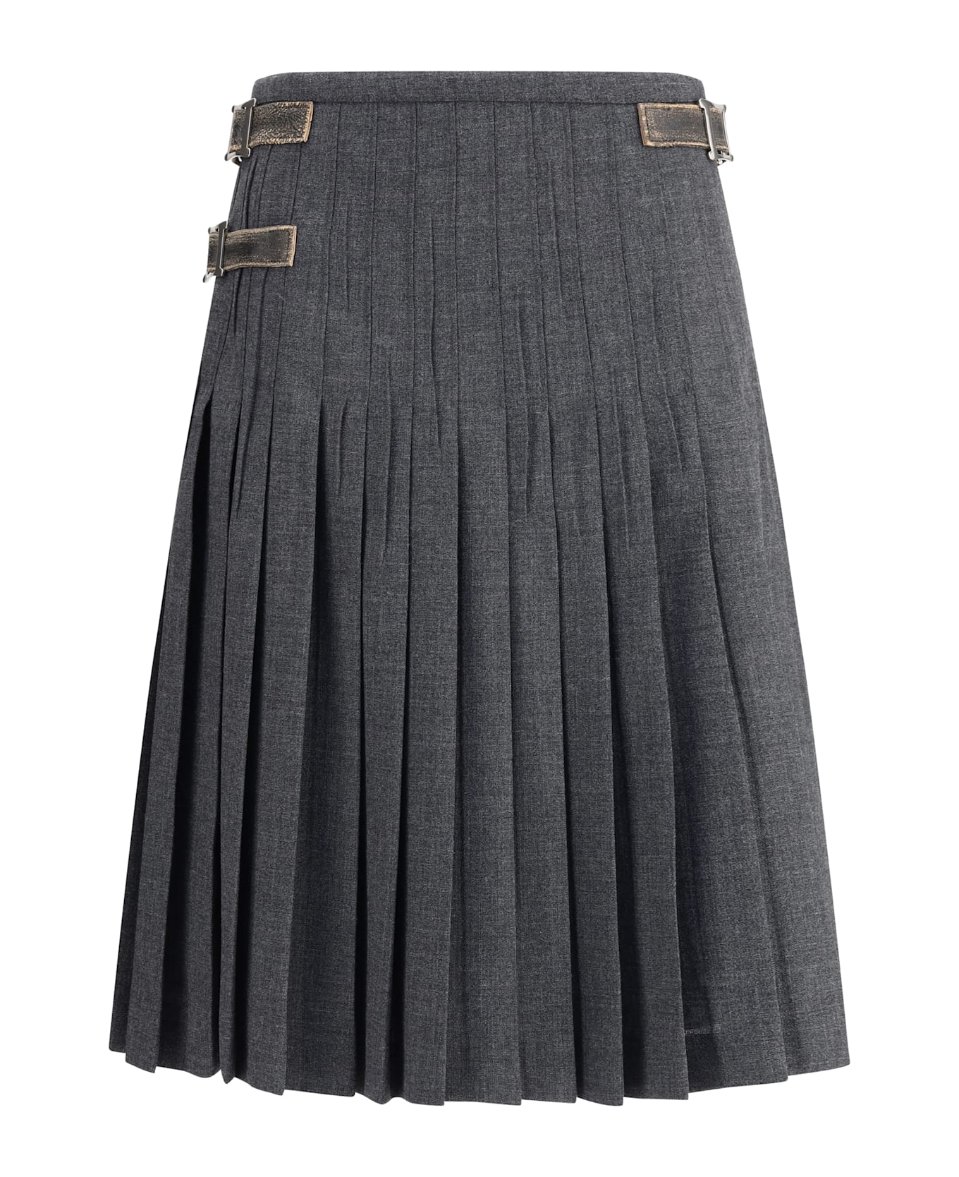 Prada Pleated Skirt In Kid Mohair