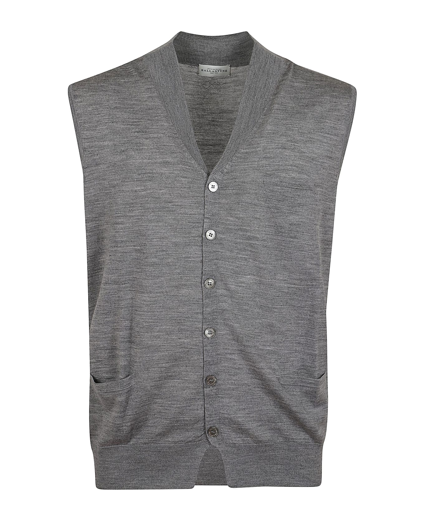 Ballantyne V Neck Gilet - Acciaio