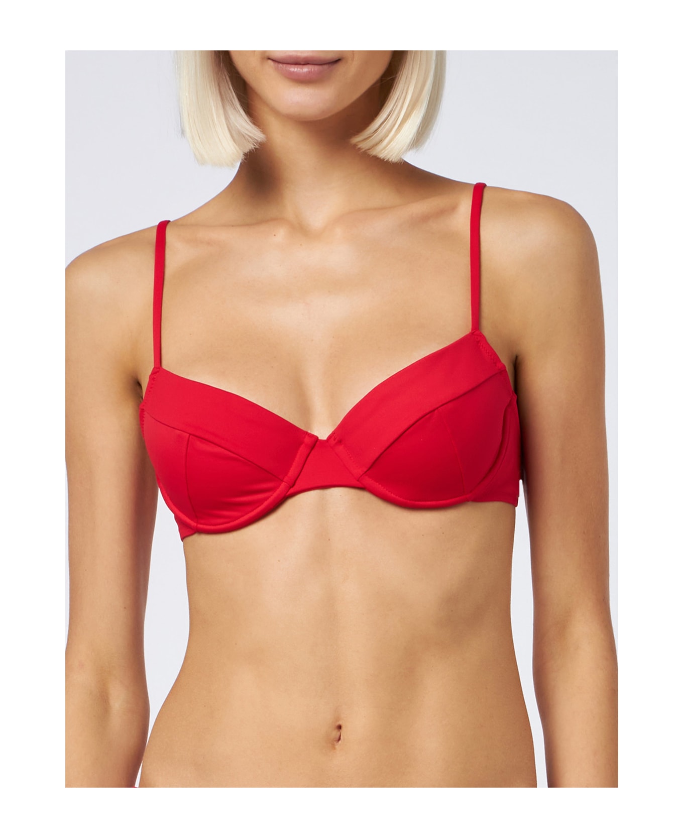 MC2 Saint Barth Red Bea Bralette Underwired Bikini - RED