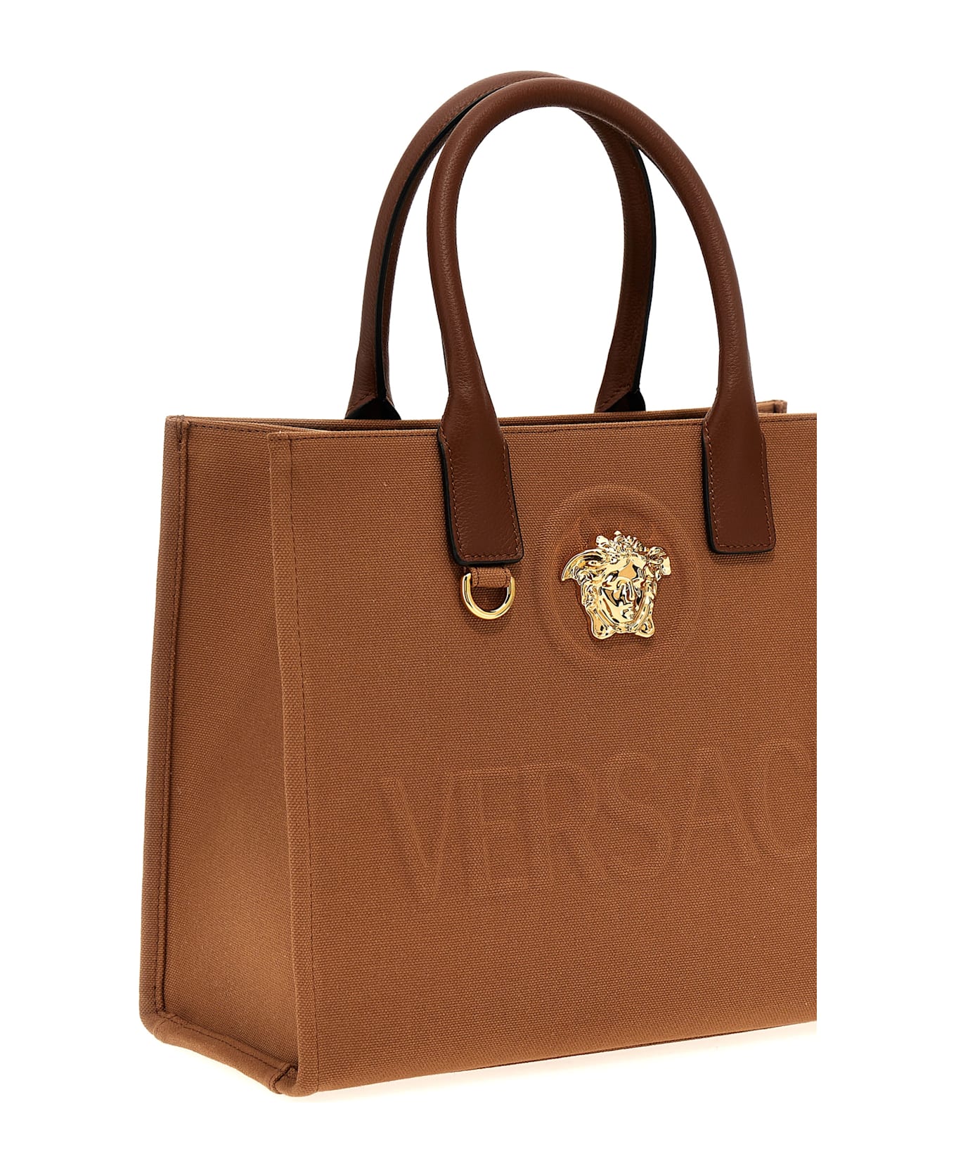 Versace 'la Medusa' Shopping Bag - Brown
