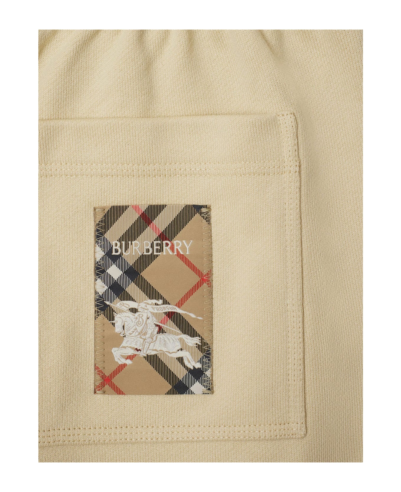 Burberry Check Label Sports Shorts - Nutmeg