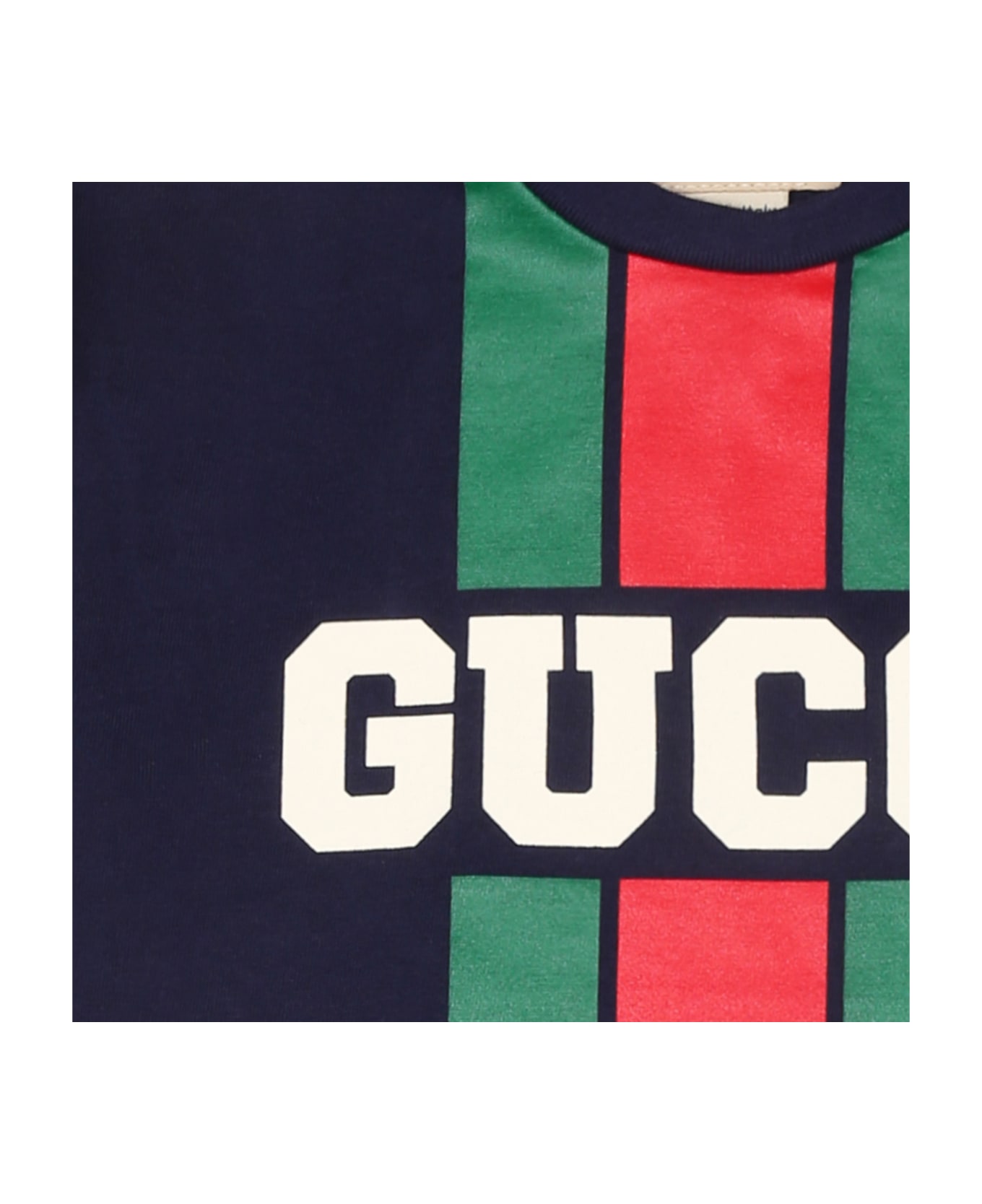 Gucci Blue T-shirt For Baby Boy With Logo - Blue