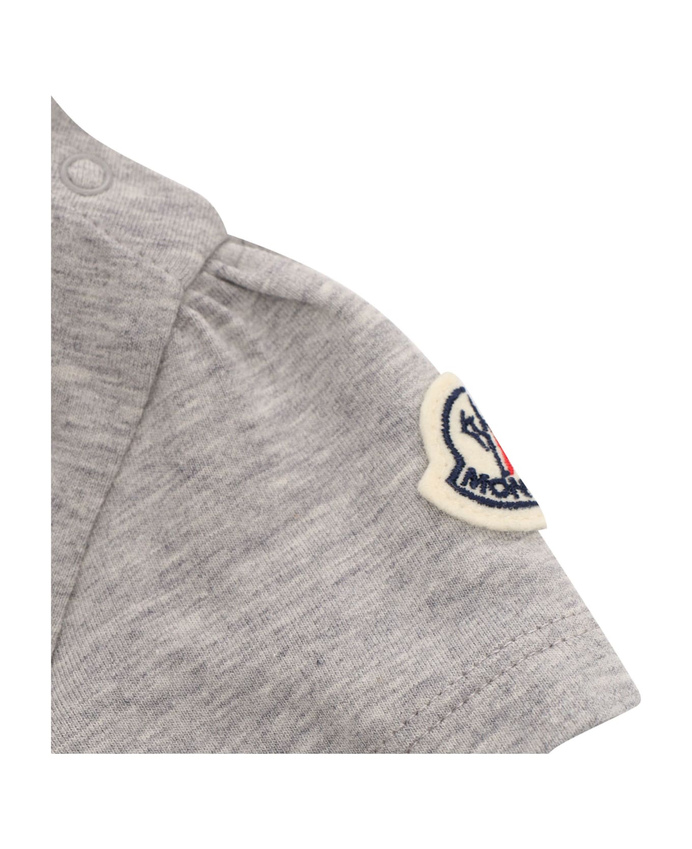 Moncler Grey T-shirt With Logo - GREY Tシャツ＆ポロシャツ