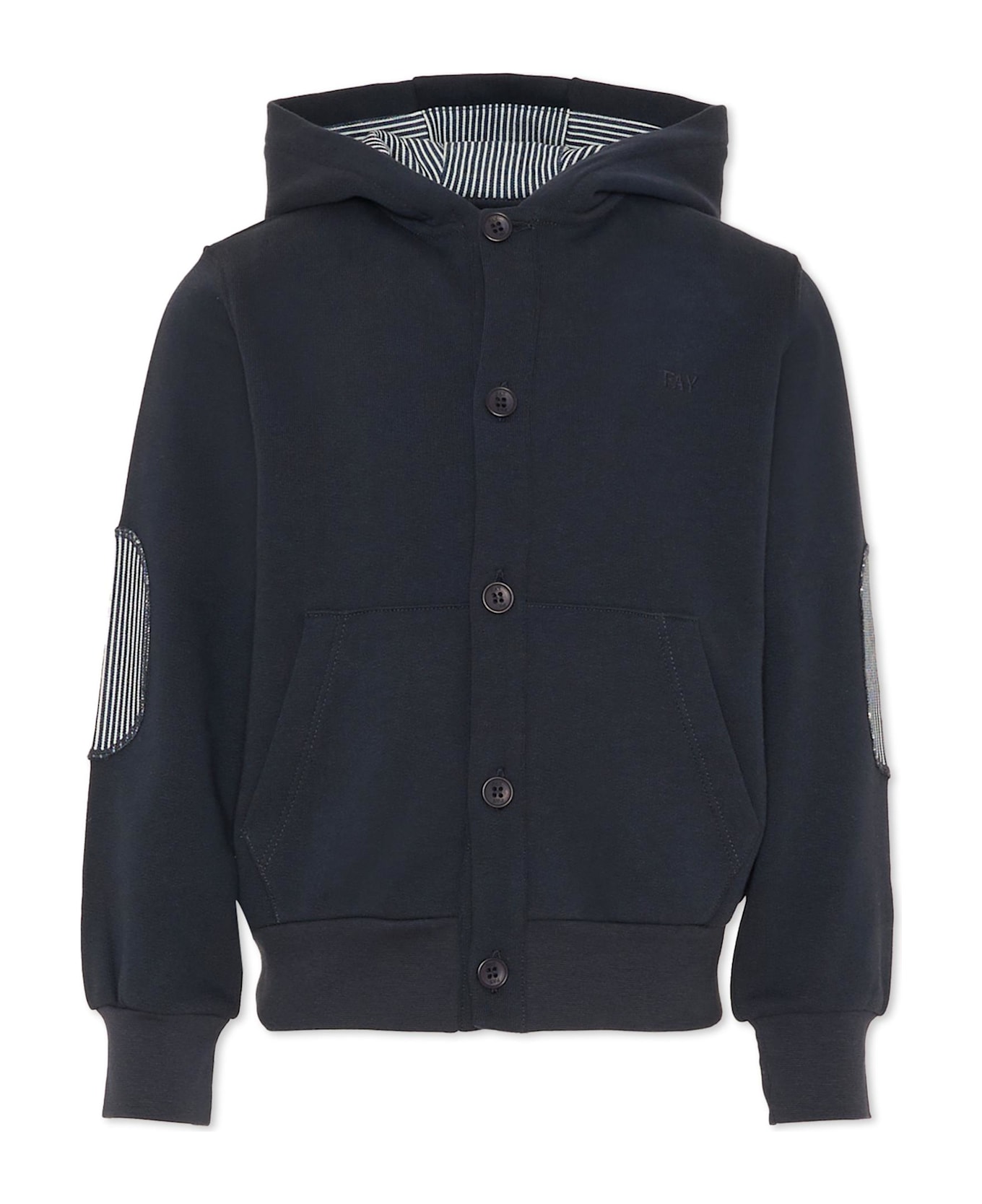 Fay Blue Sweatshirt For Kids With Logo - Blue