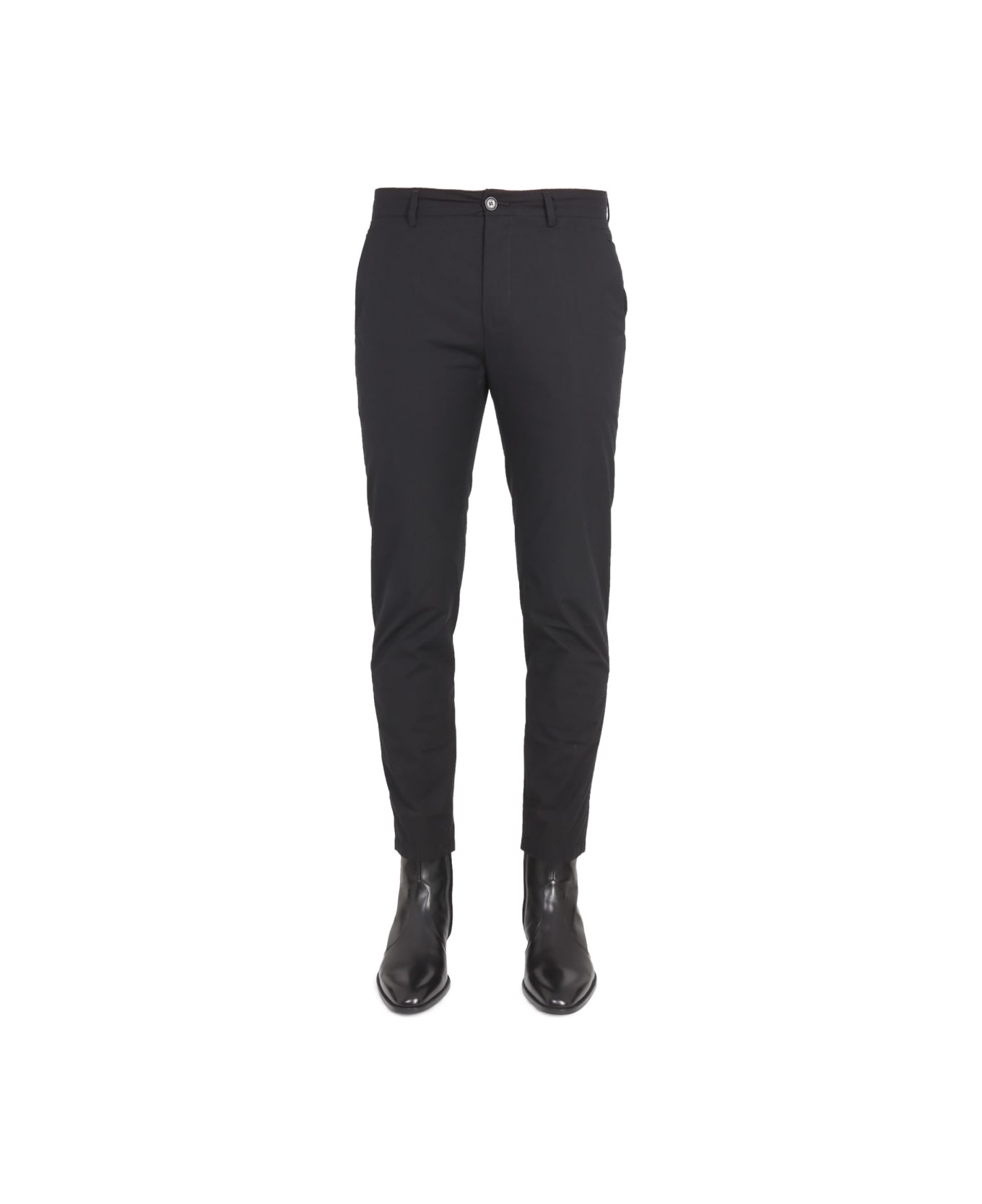 Department Five Pants With Logo Patch - BLACK