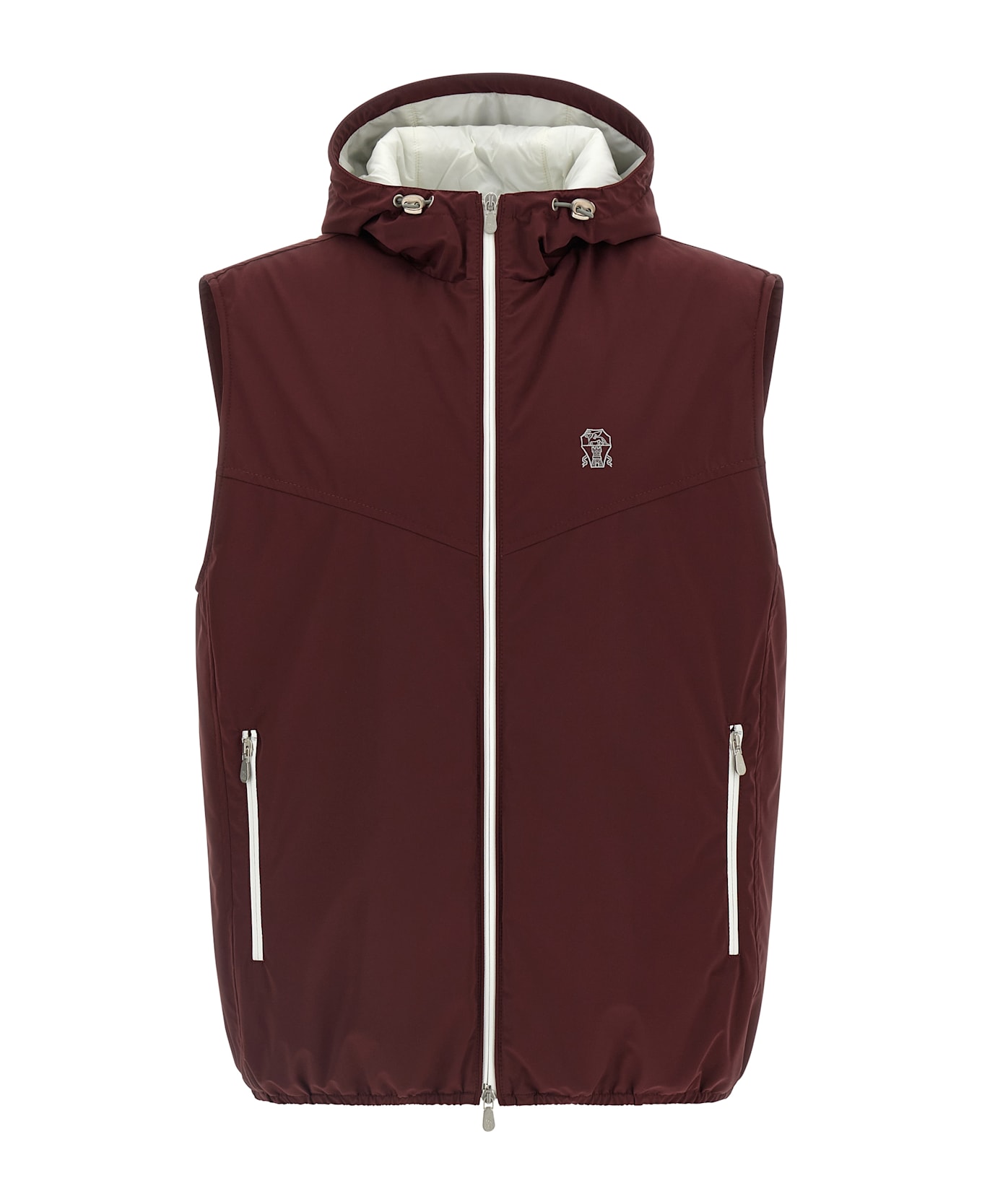 Brunello Cucinelli Hooded Vest - Bordeaux