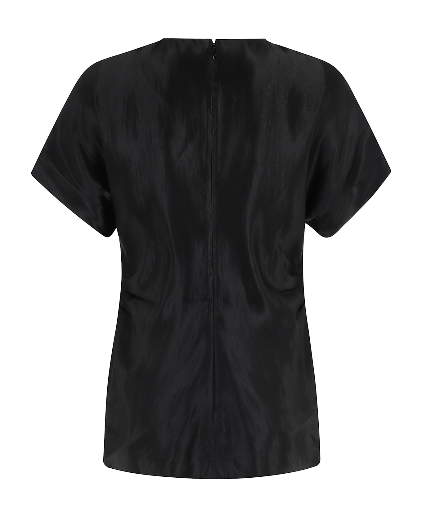 Loulou Studio Fitted Short Sleeved Blouse - Black