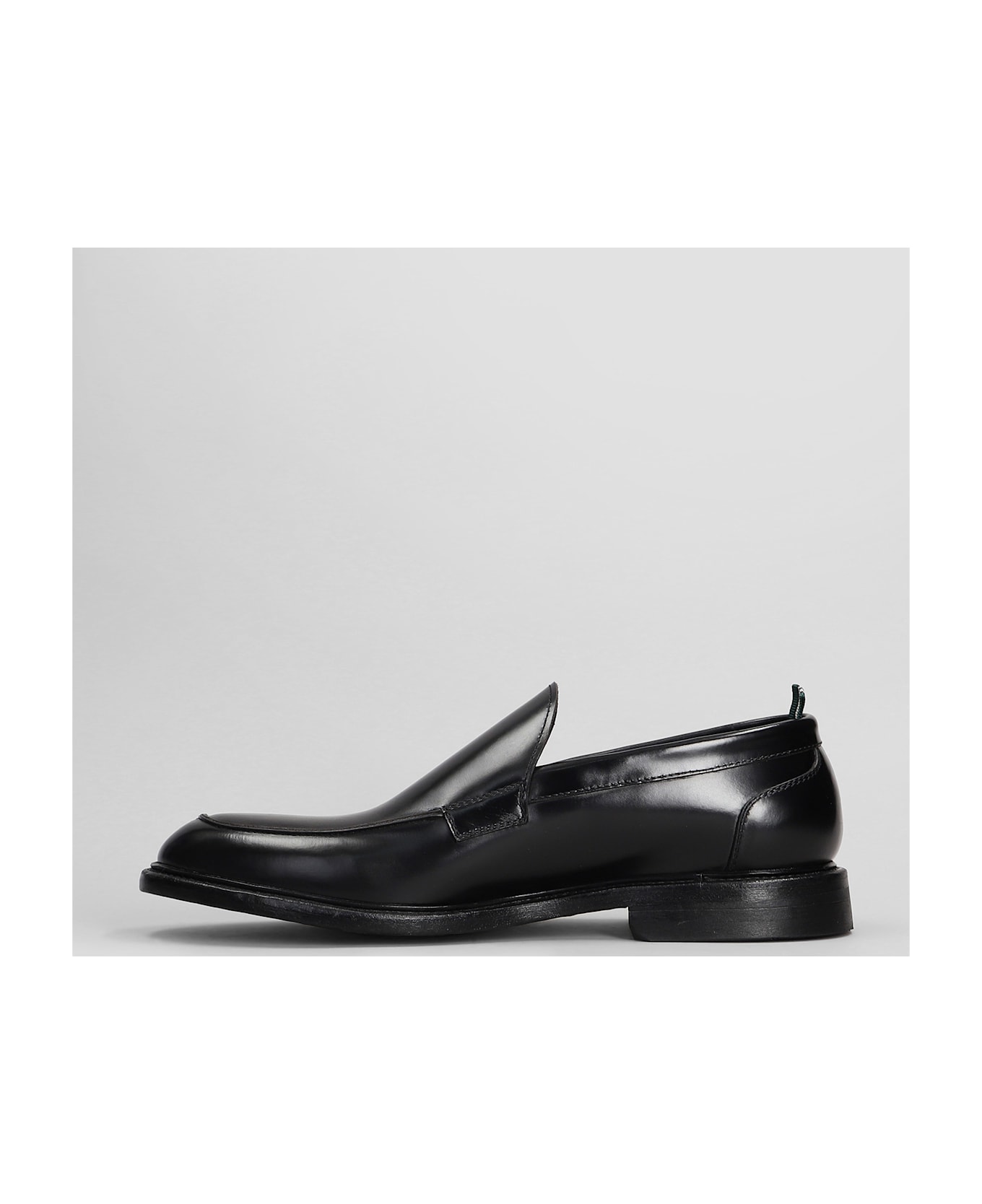 Green George Loafers In Black Leather - black