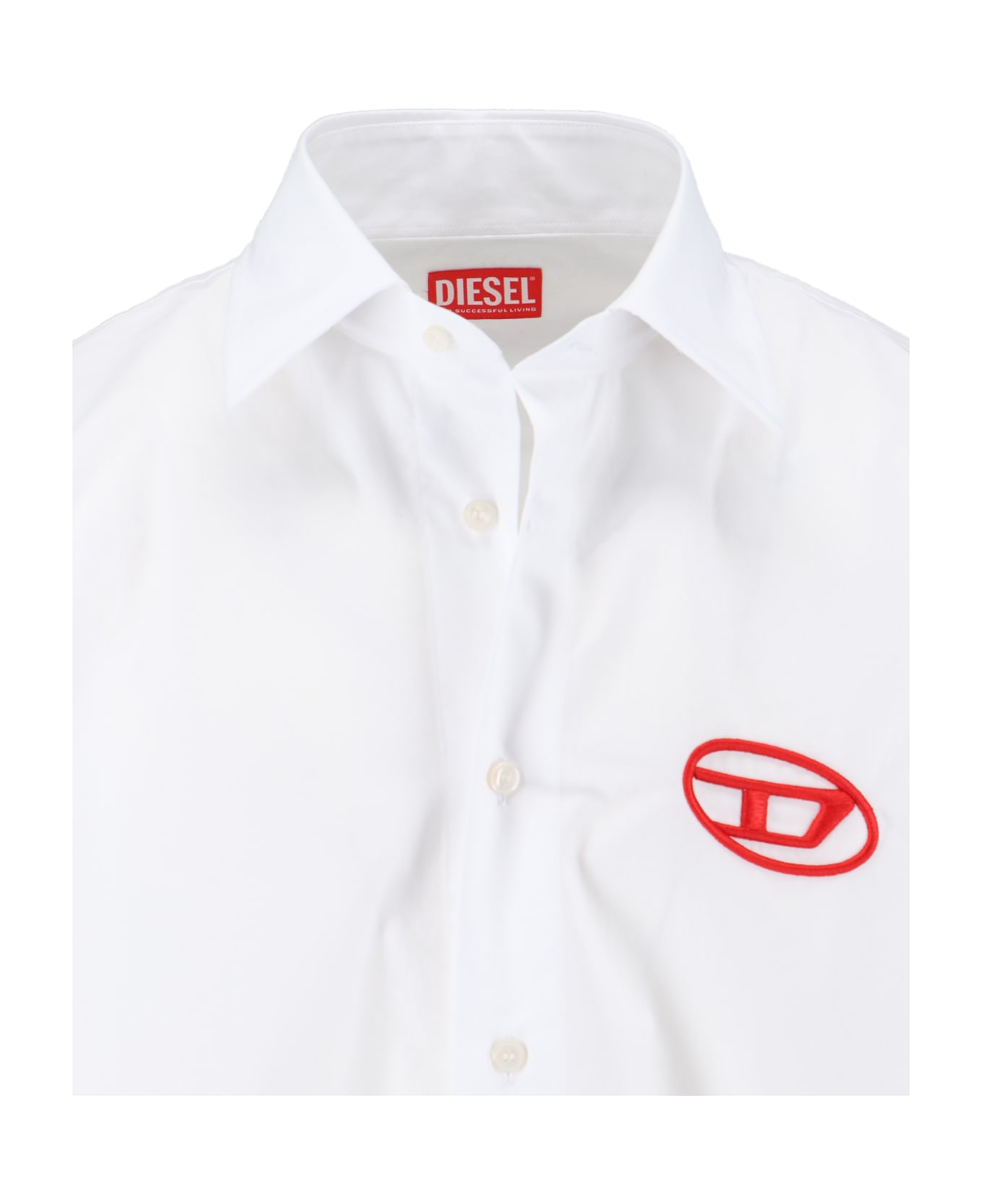 Diesel 'oval-d' Logo Shirt - White シャツ
